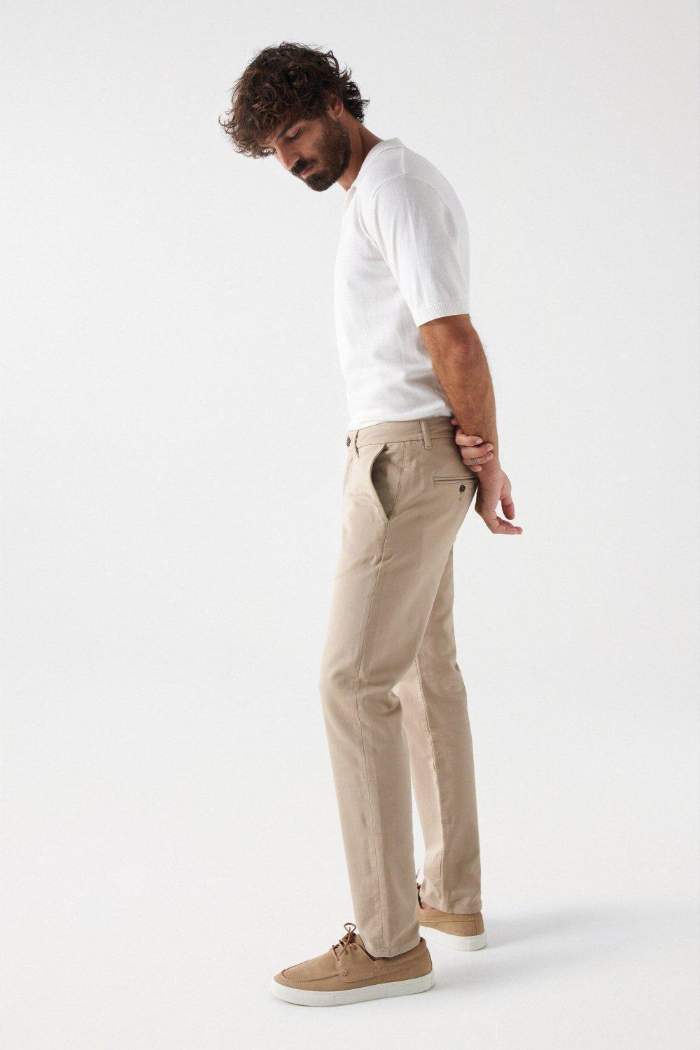 Beige S-Activ Slim Fit Chinos, , large image number 2