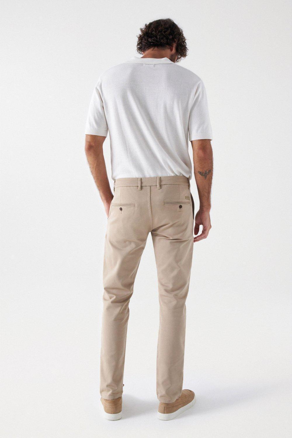 Beige S-Activ Slim Fit Chinos, , large image number 3