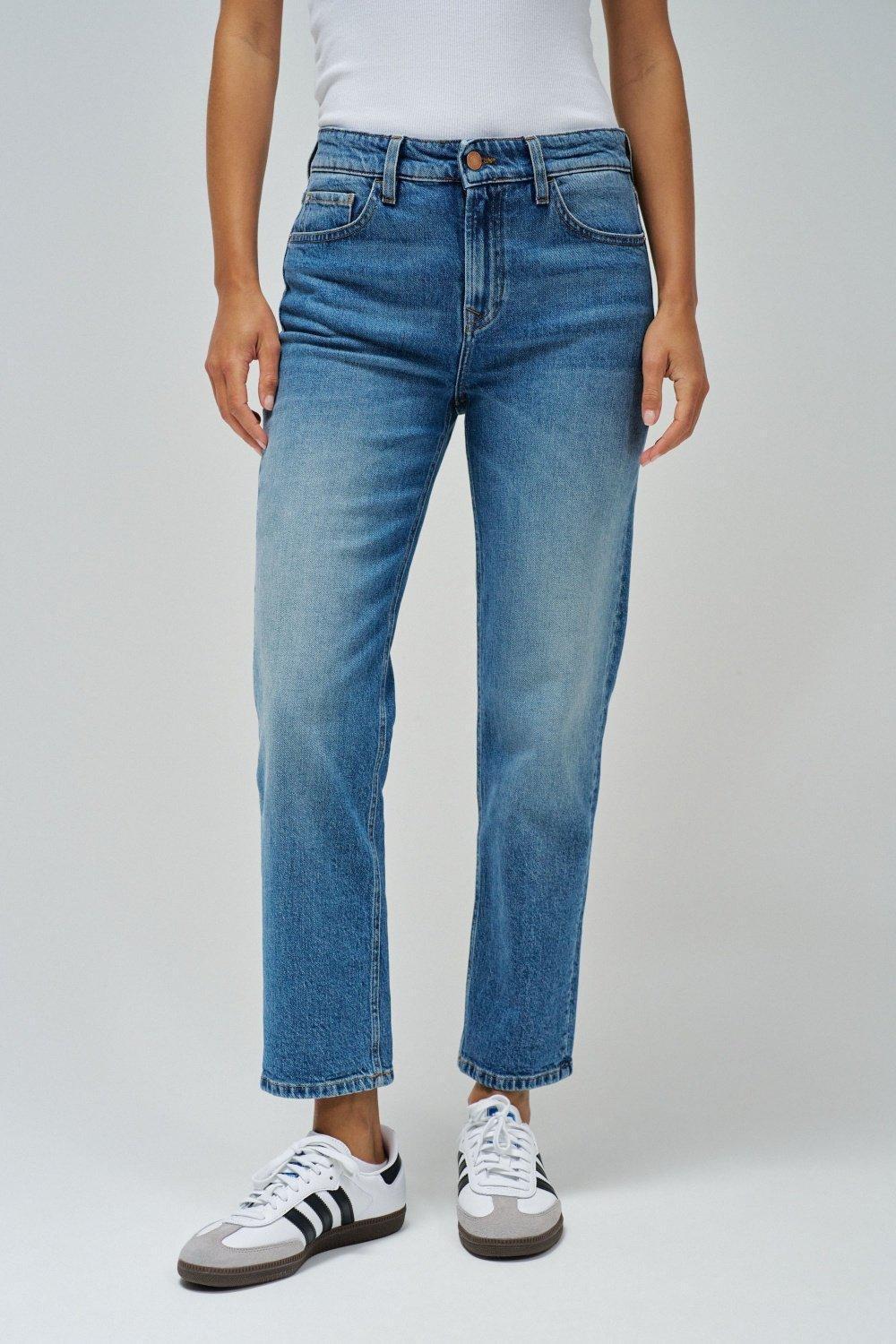 Blue Cropped Slim True Jeans, , medium