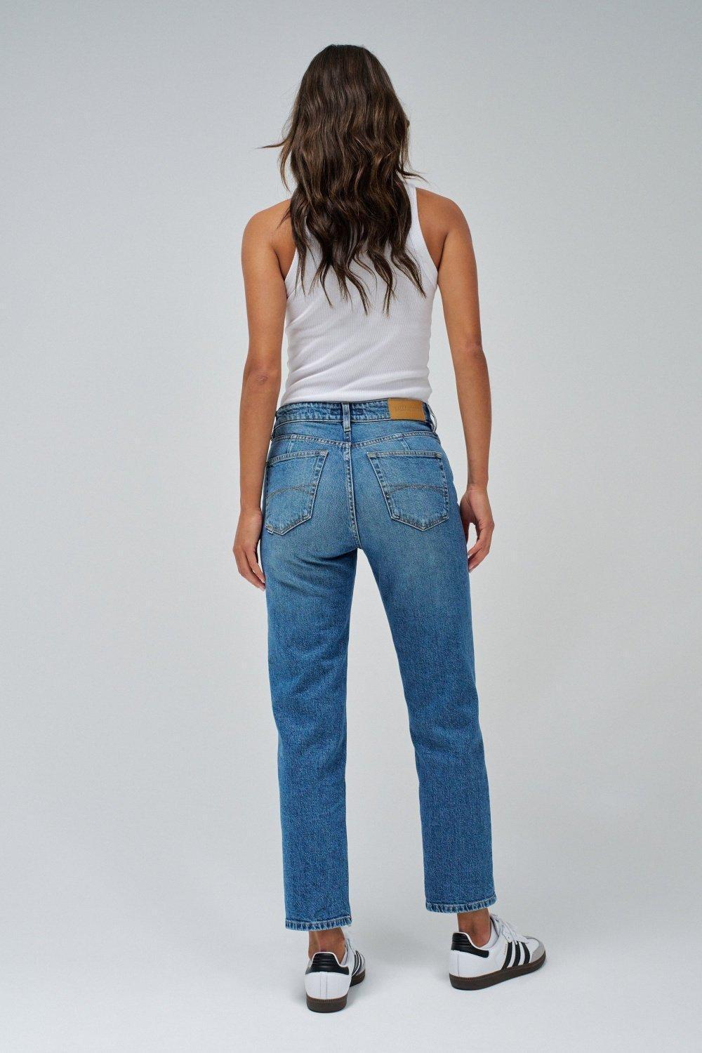 Blue Cropped Slim True Jeans, , large image number 3