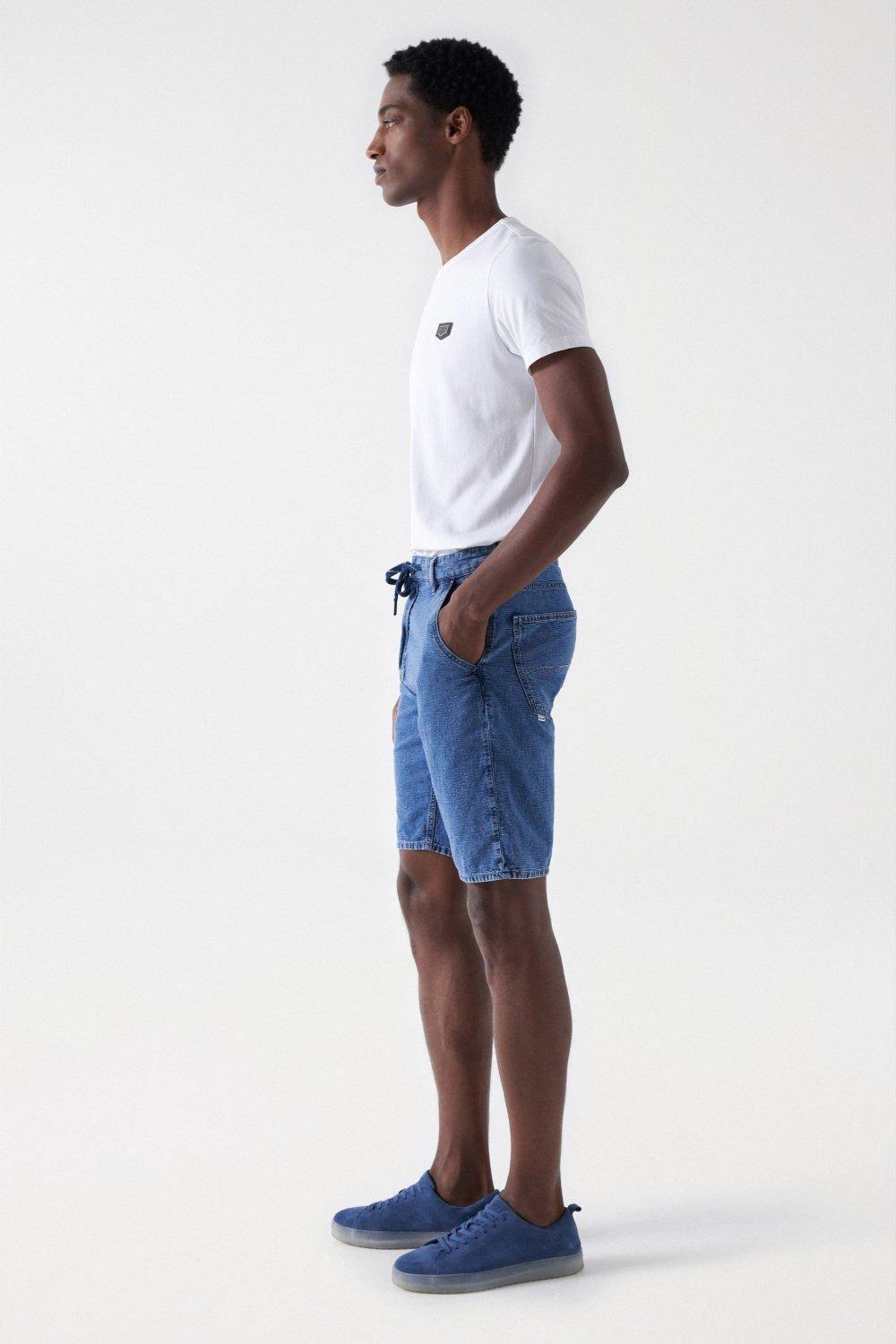 Blue Linen Shorts, , large image number 2