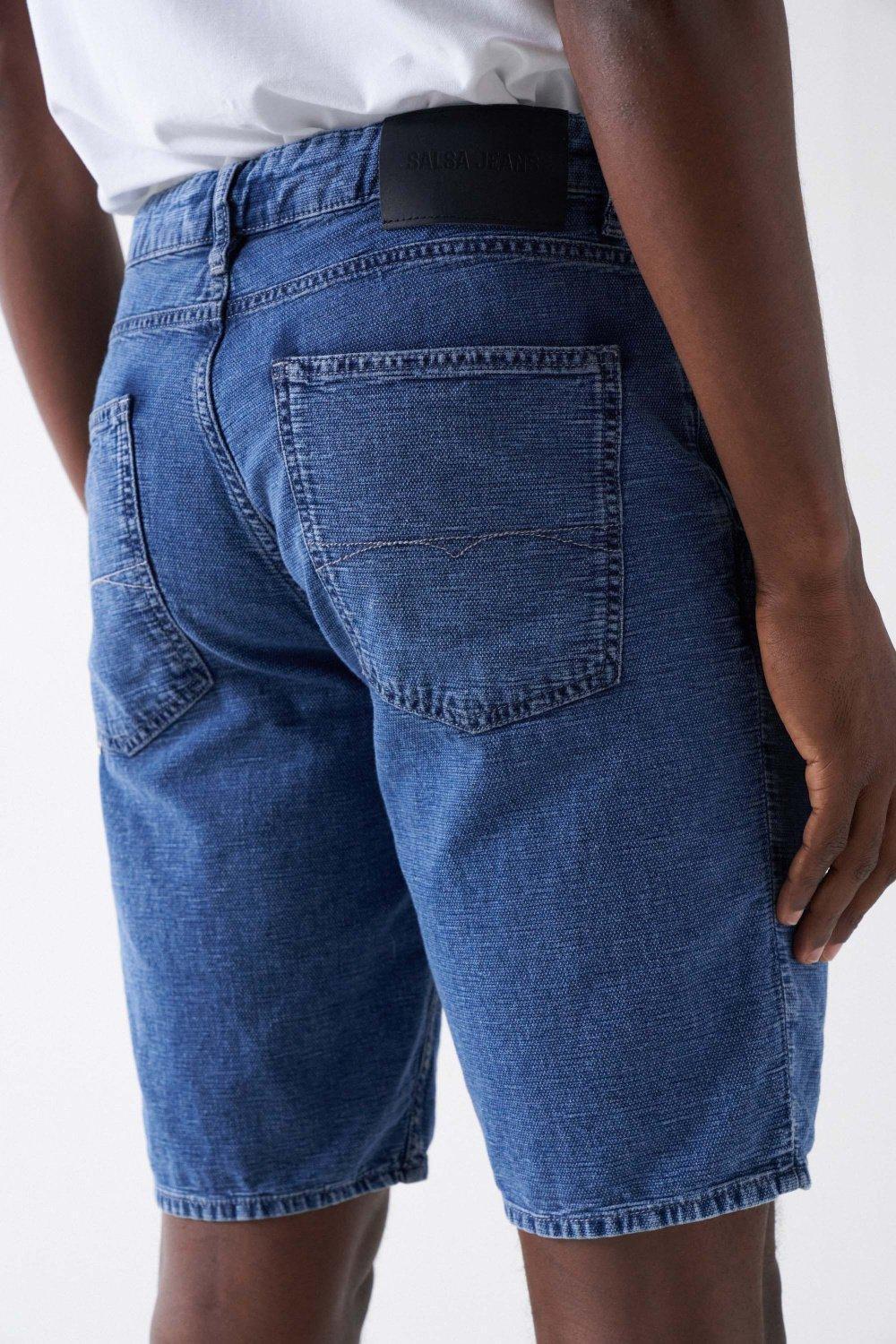 Blue Linen Shorts, , large image number 4