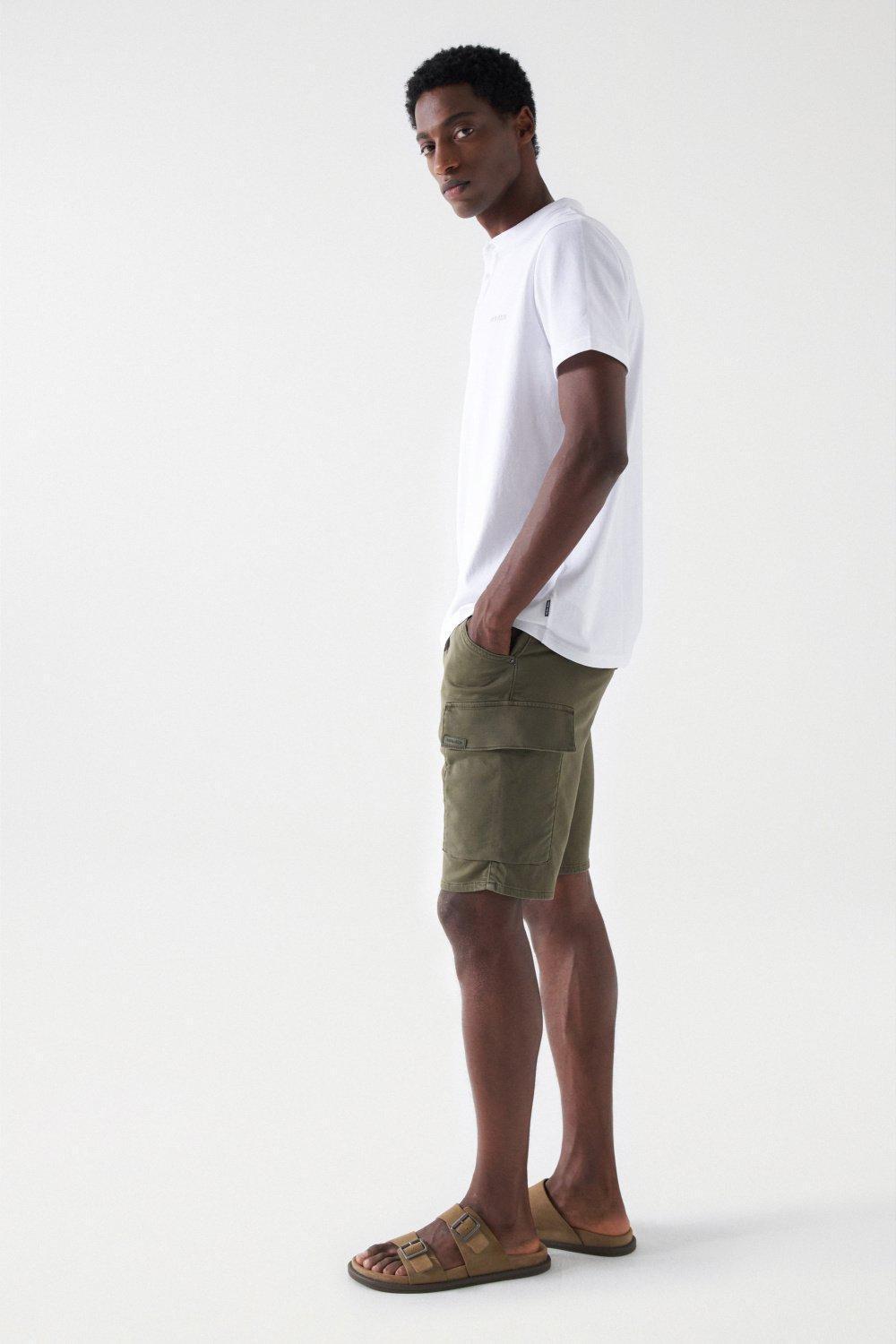 Mao Collar Polo Shirt, White, large image number 2