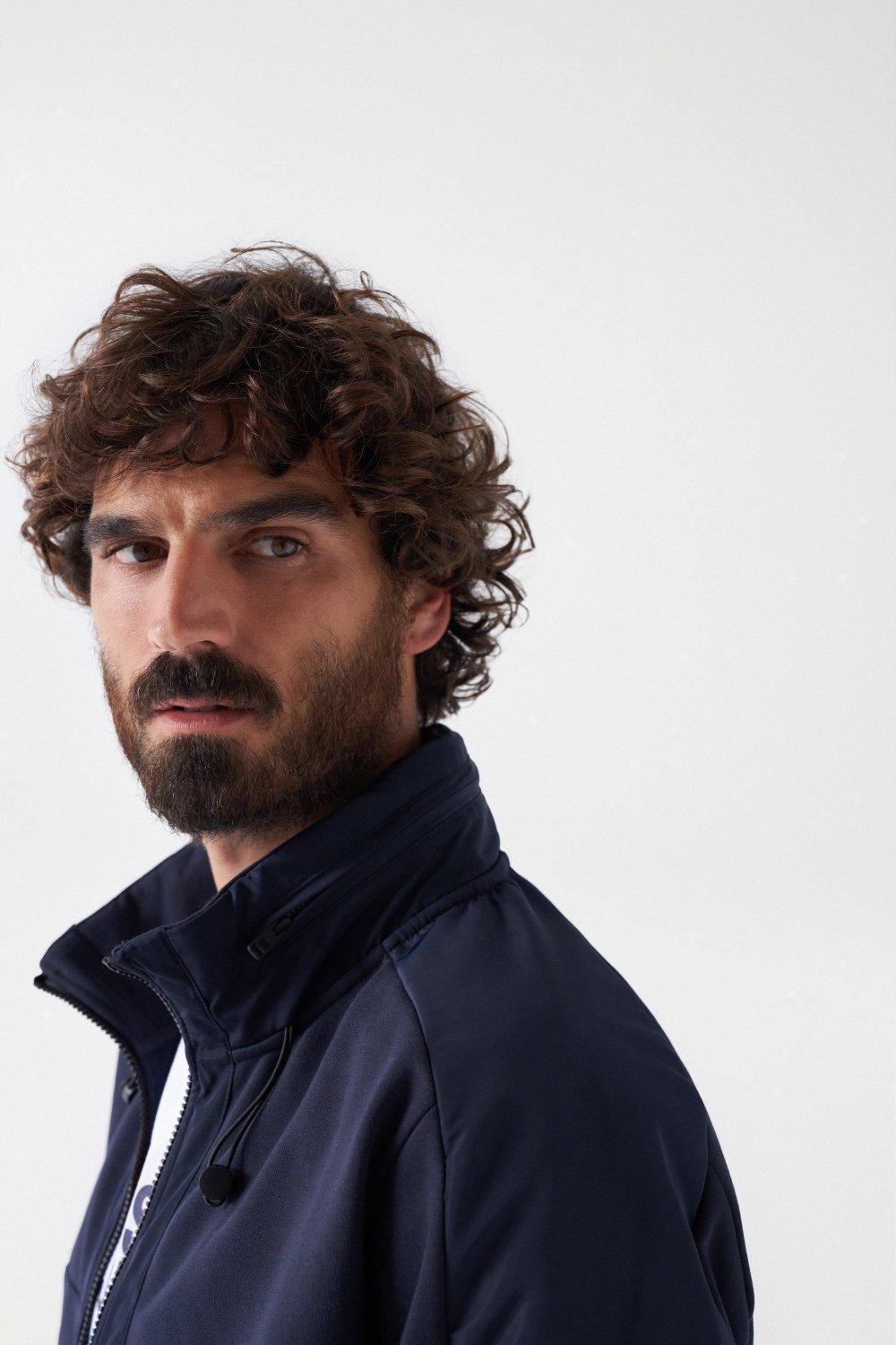 Zippered Sweater, Navy, large image number 4