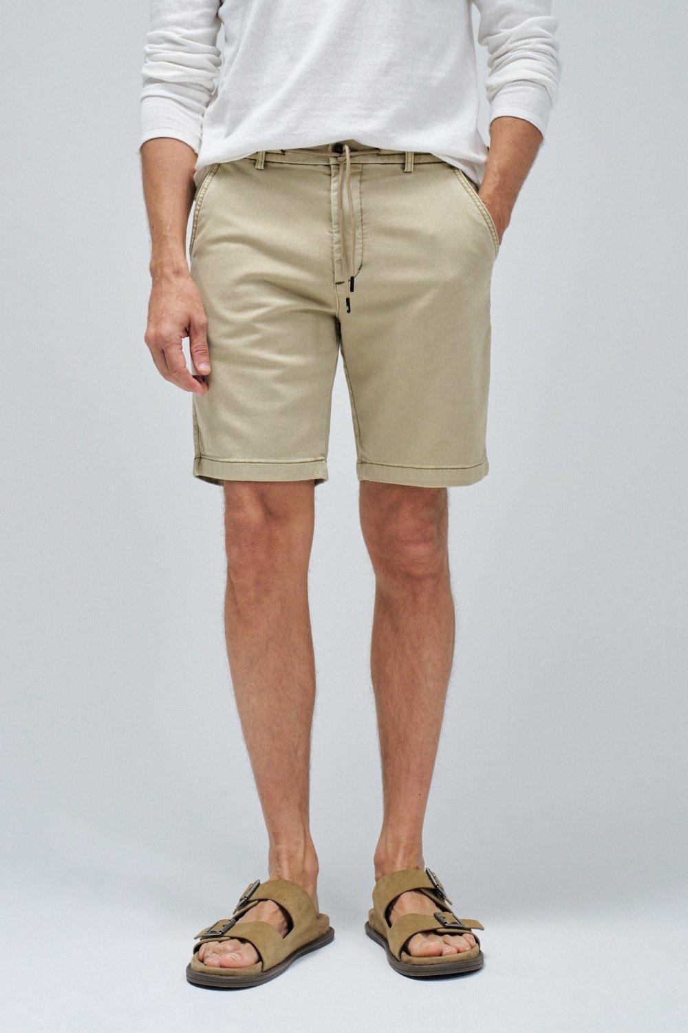 Beige Bermuda Casual Shorts, , large image number 0