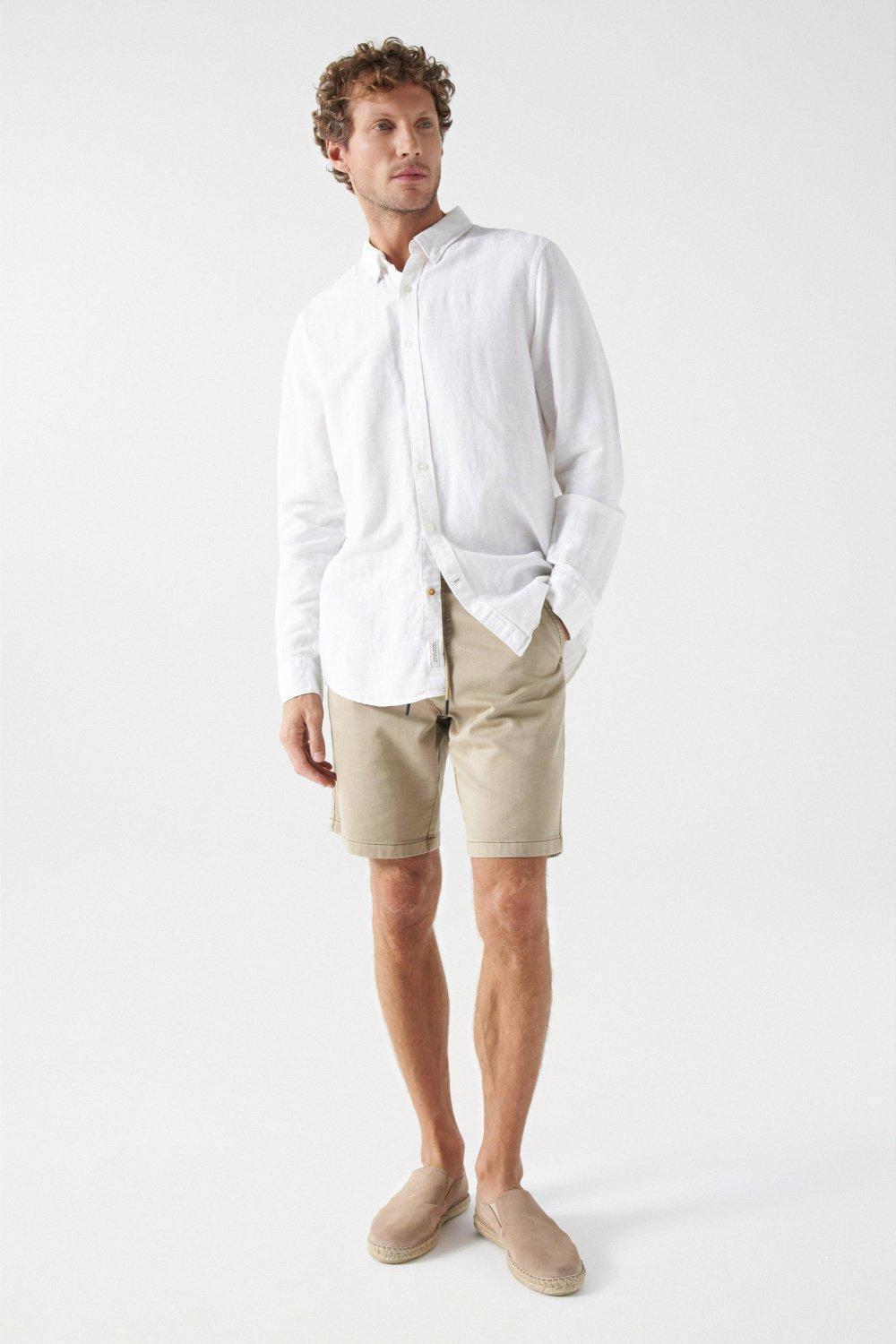 Beige S-Activ Regular Shorts, , large image number 1