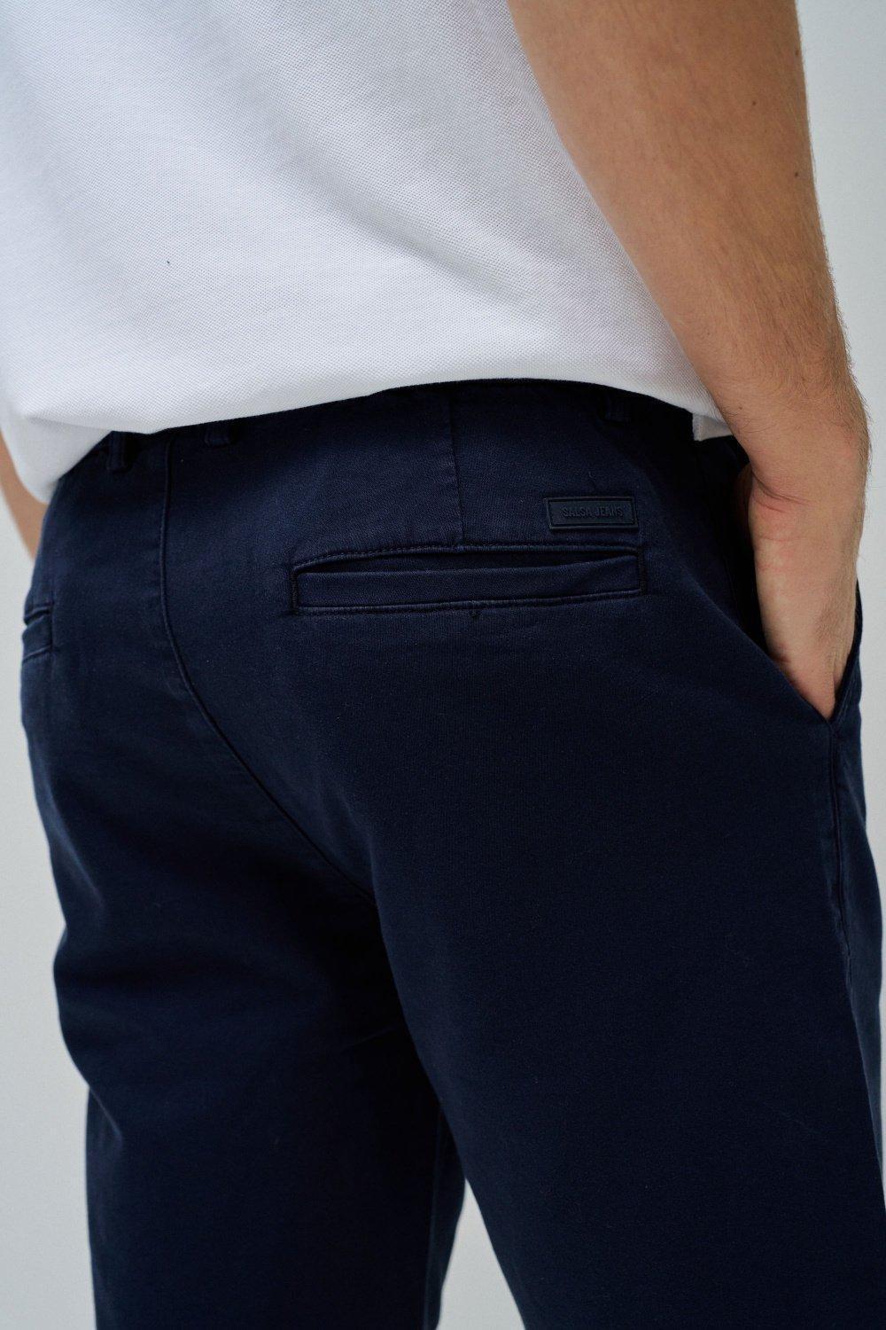 Solid Regular Casual Shorts, Navy, large image number 4