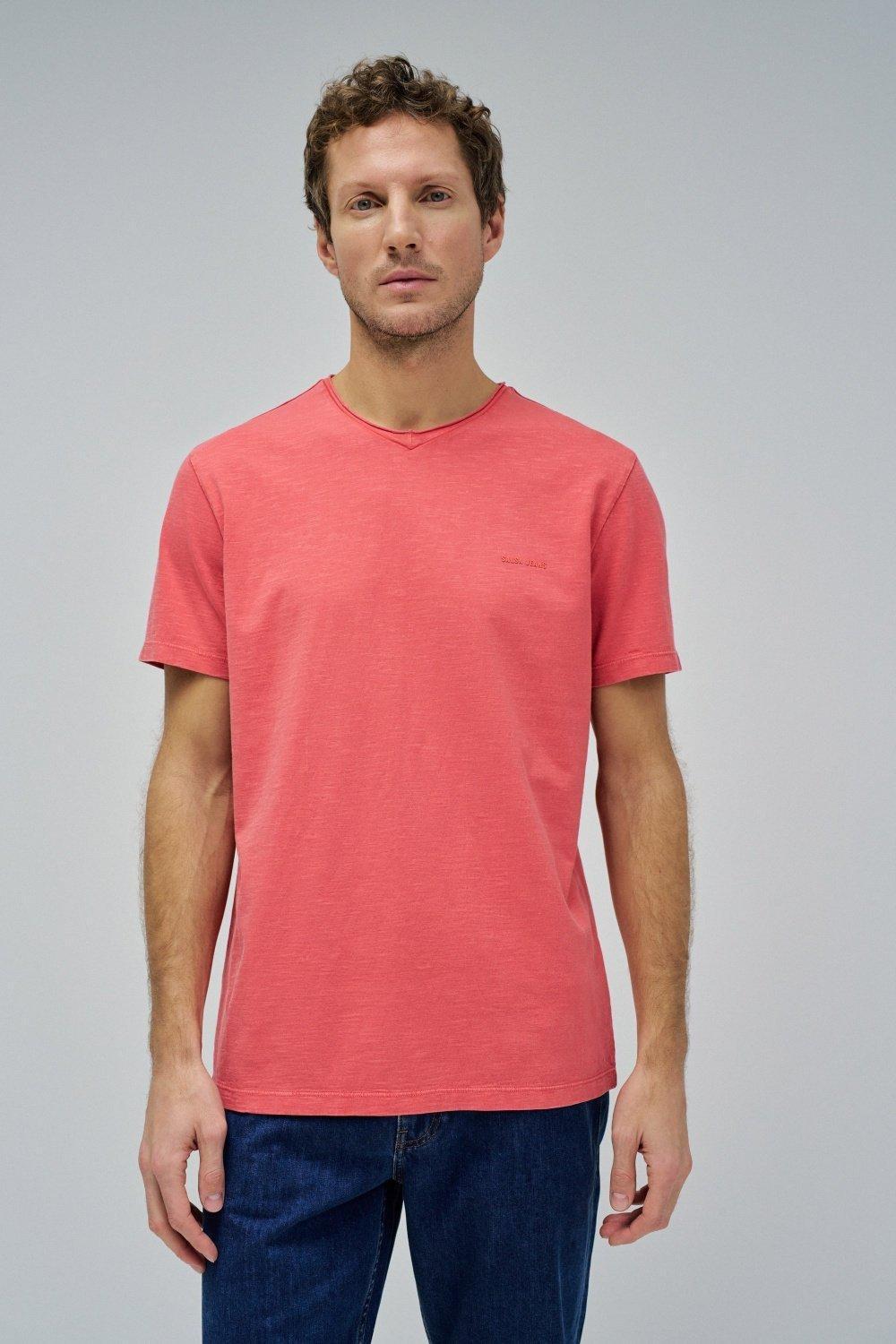 ORANGE T-SHIRT WITH DYEING AND BRANDING, , large image number 0