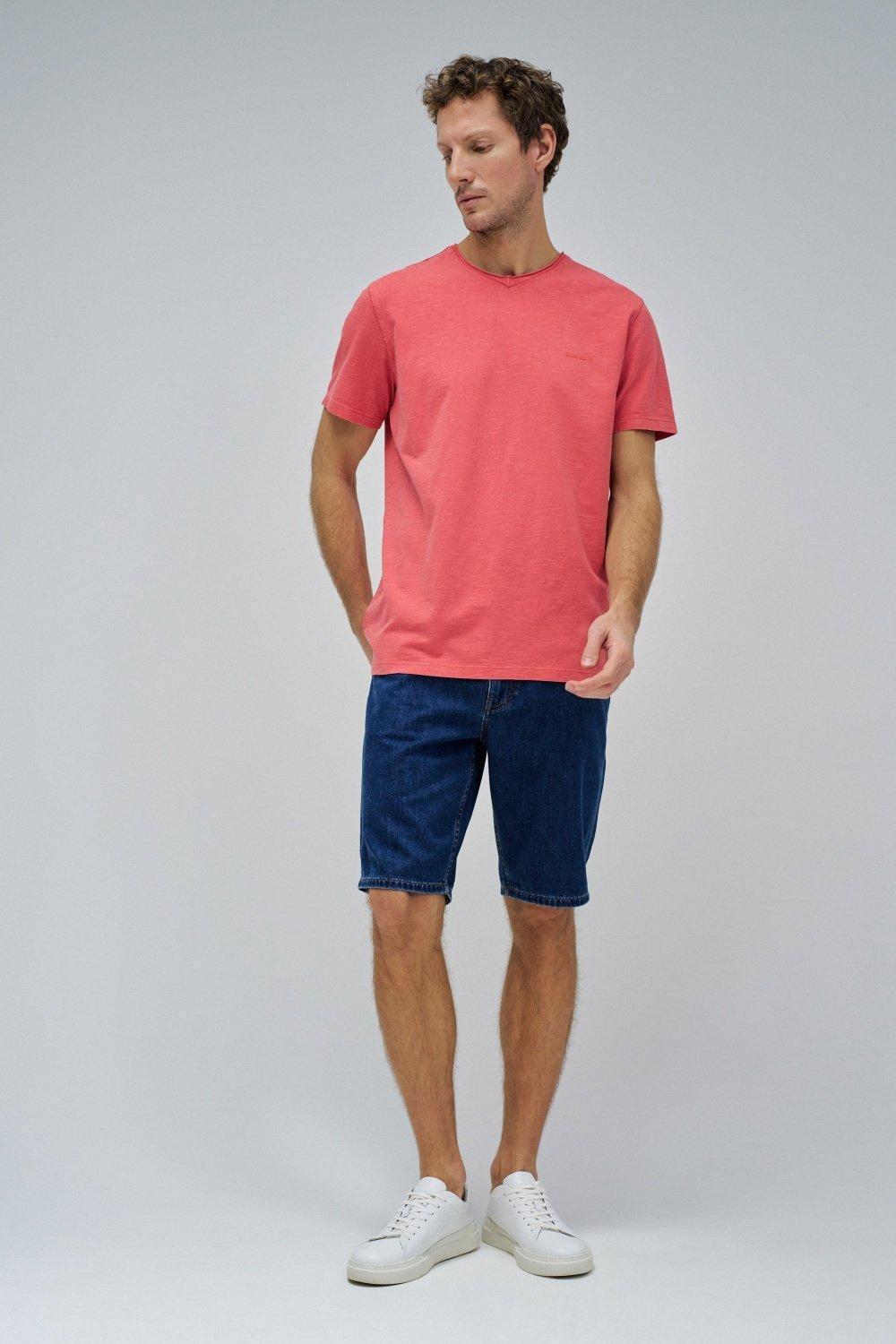 ORANGE T-SHIRT WITH DYEING AND BRANDING, , large image number 1