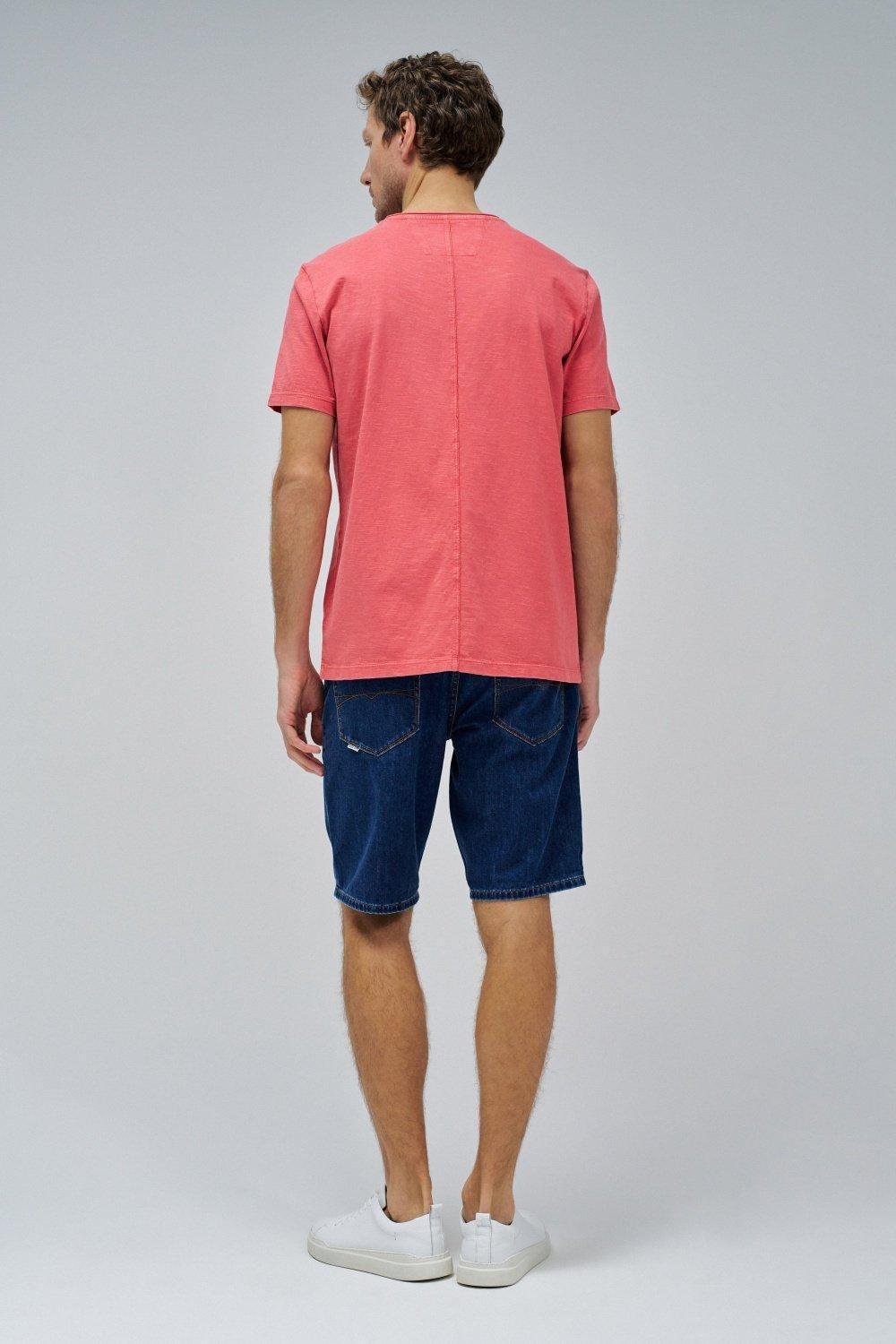 ORANGE T-SHIRT WITH DYEING AND BRANDING, , large image number 3