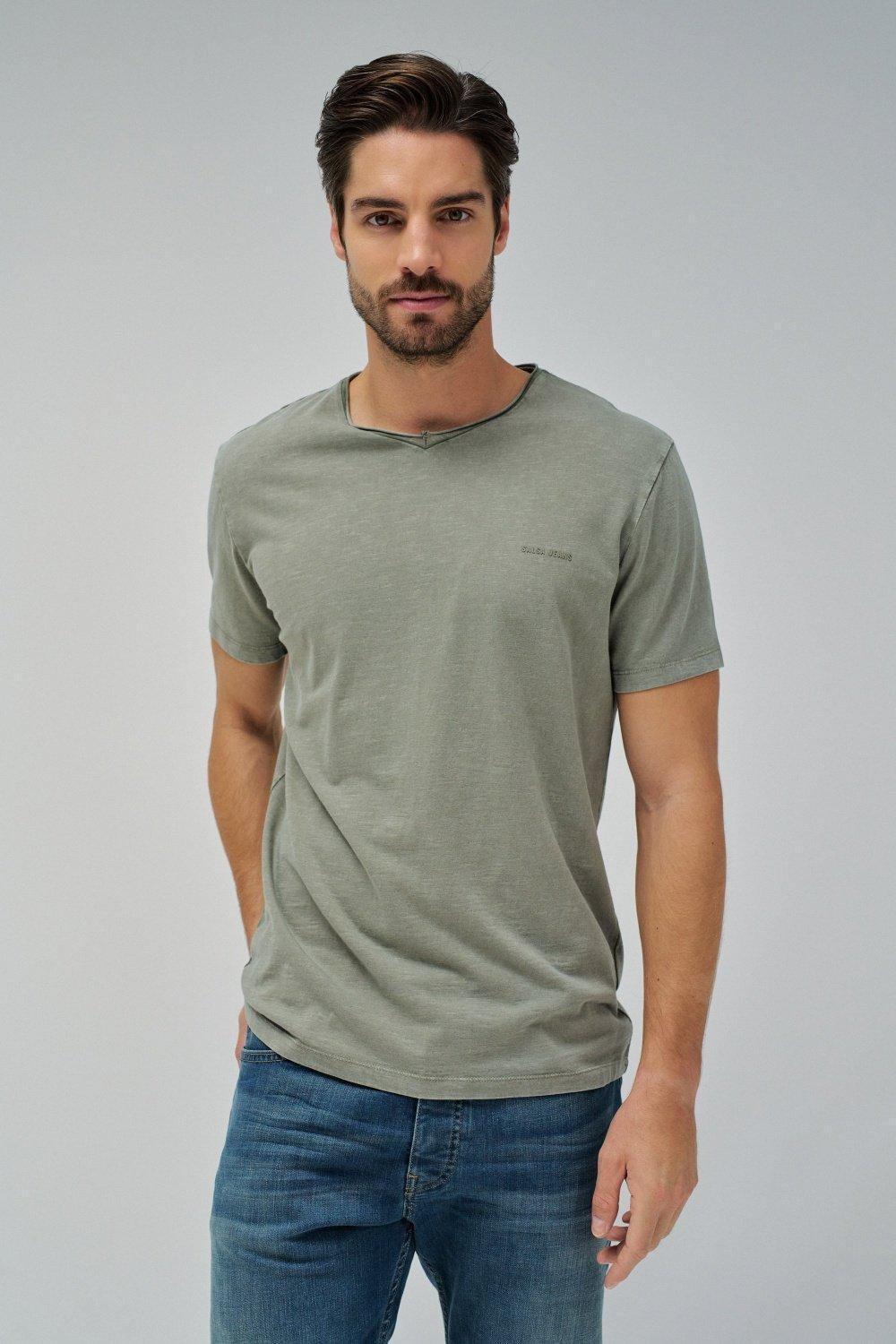 Khaki Cotton T-Shirt, , large image number 0