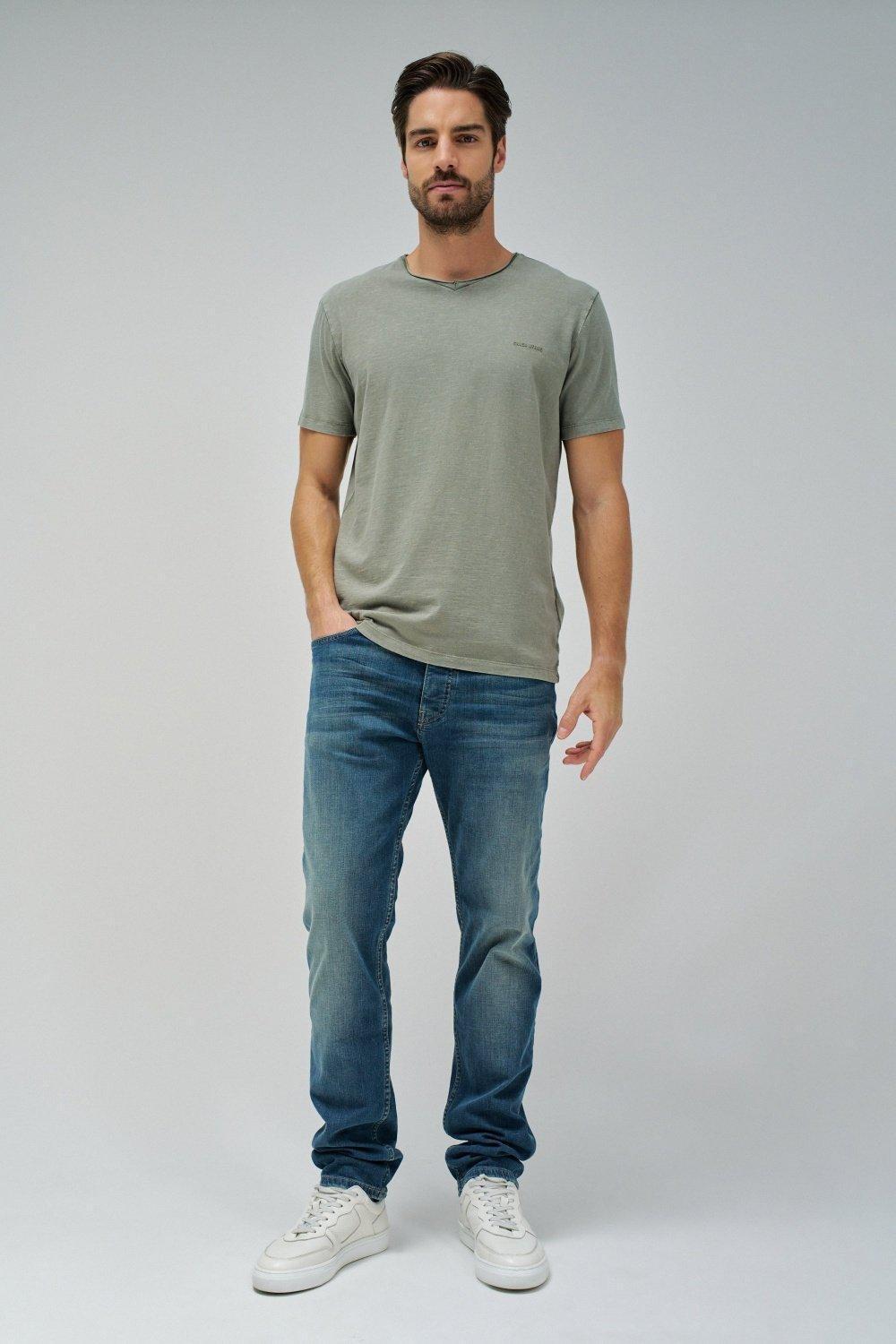 T-Shirt With Branding, Green, medium