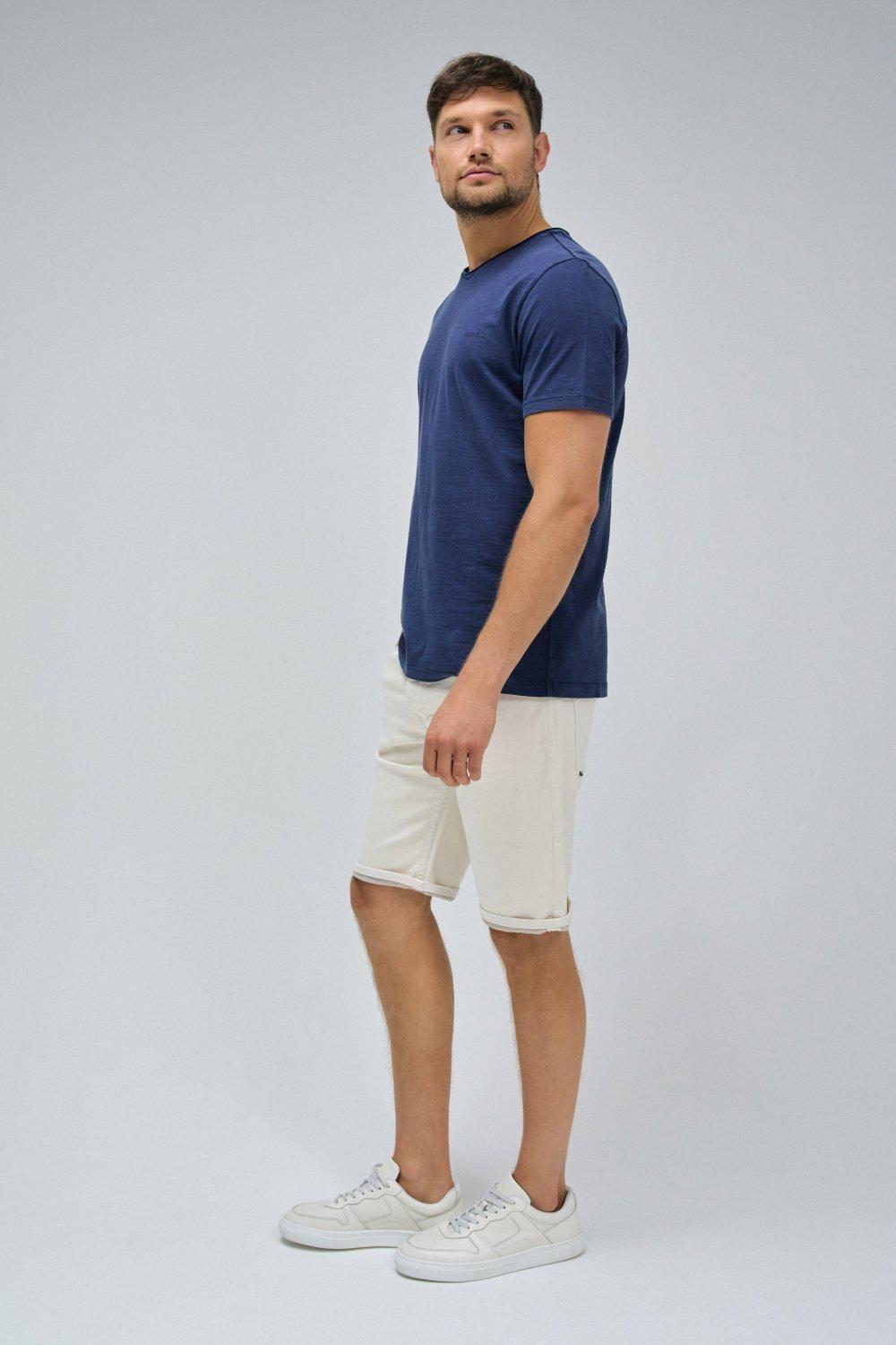 T-Shirt With Branding, Navy, medium
