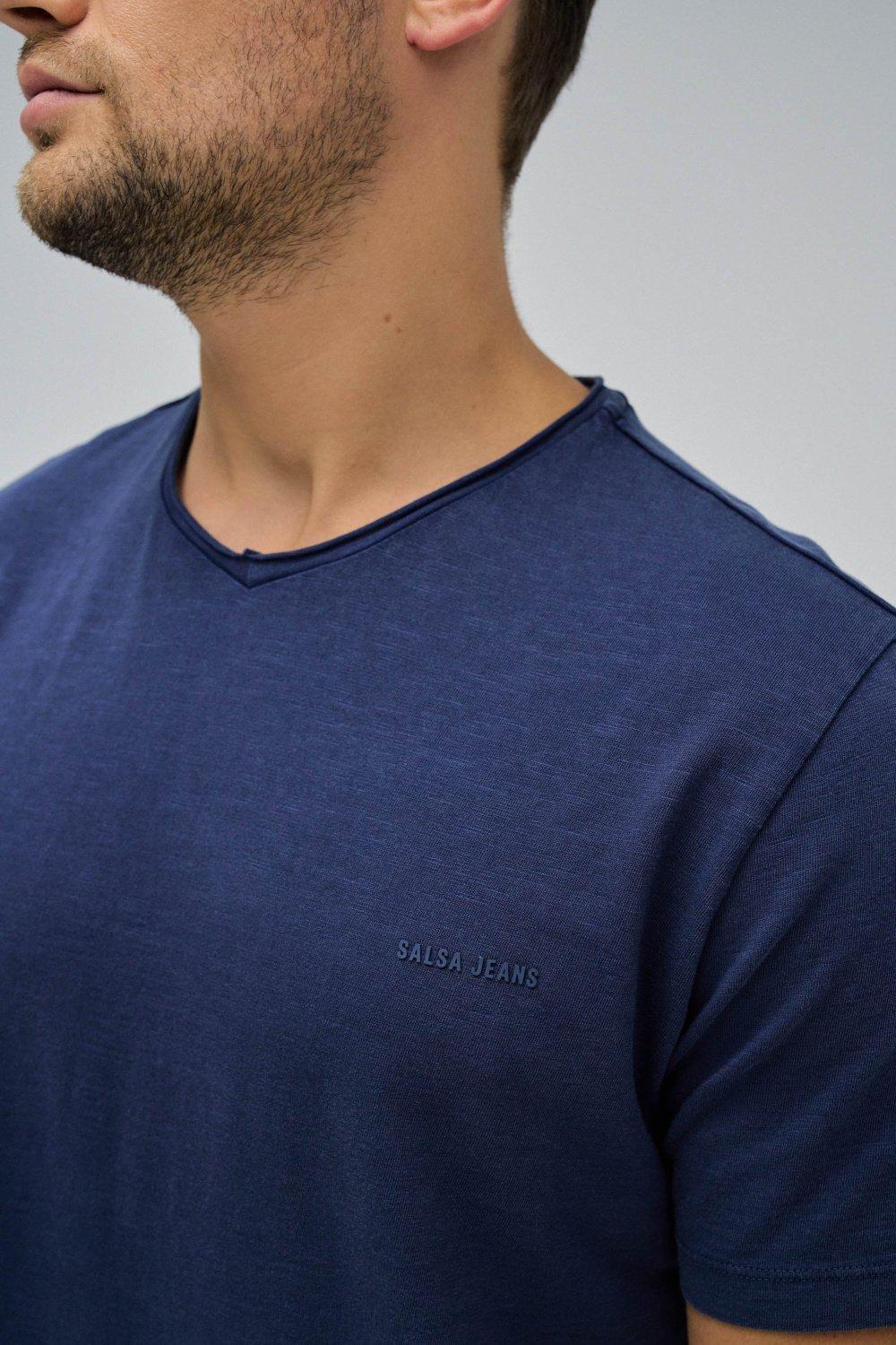T-Shirt With Branding, Navy, large image number 4