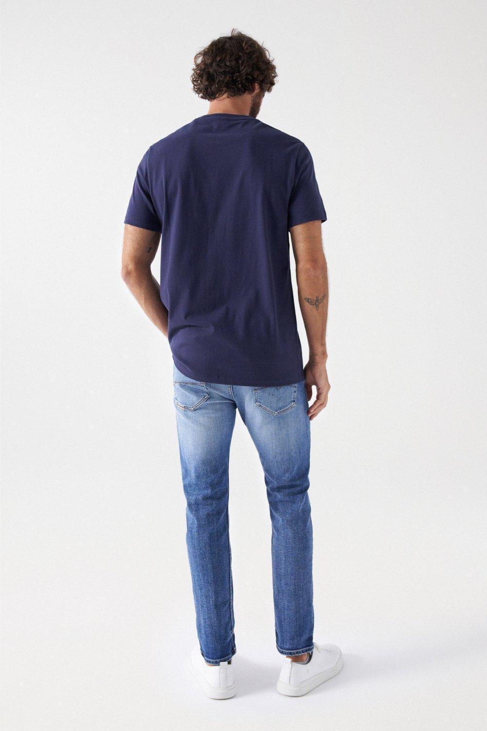 Embossed Salsa Logo T-Shirt, Navy, large image number 3