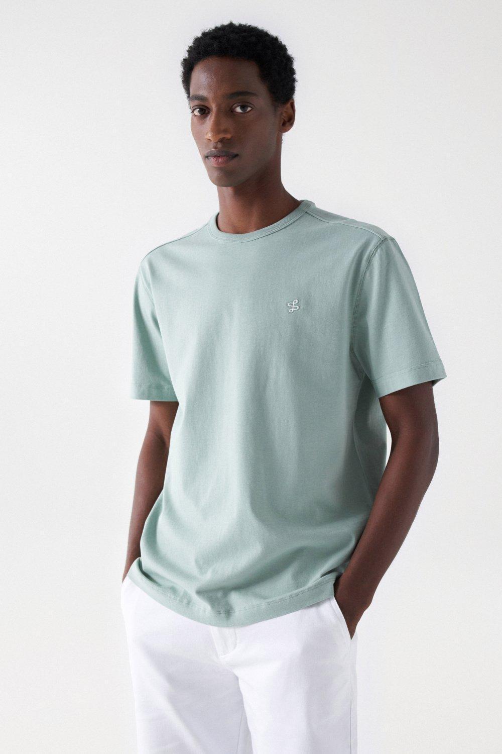 Green Embroidered Branding Detail T-Shirt, , medium