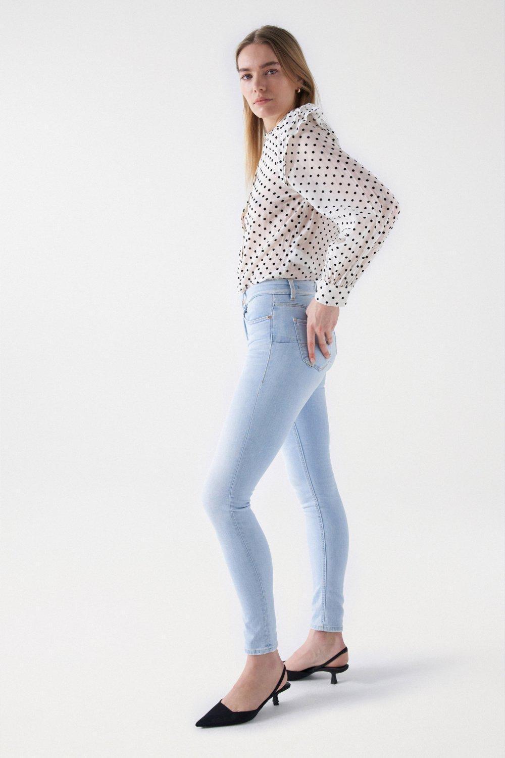 Blue Destiny Push Up Skinny Jeans, , large image number 2