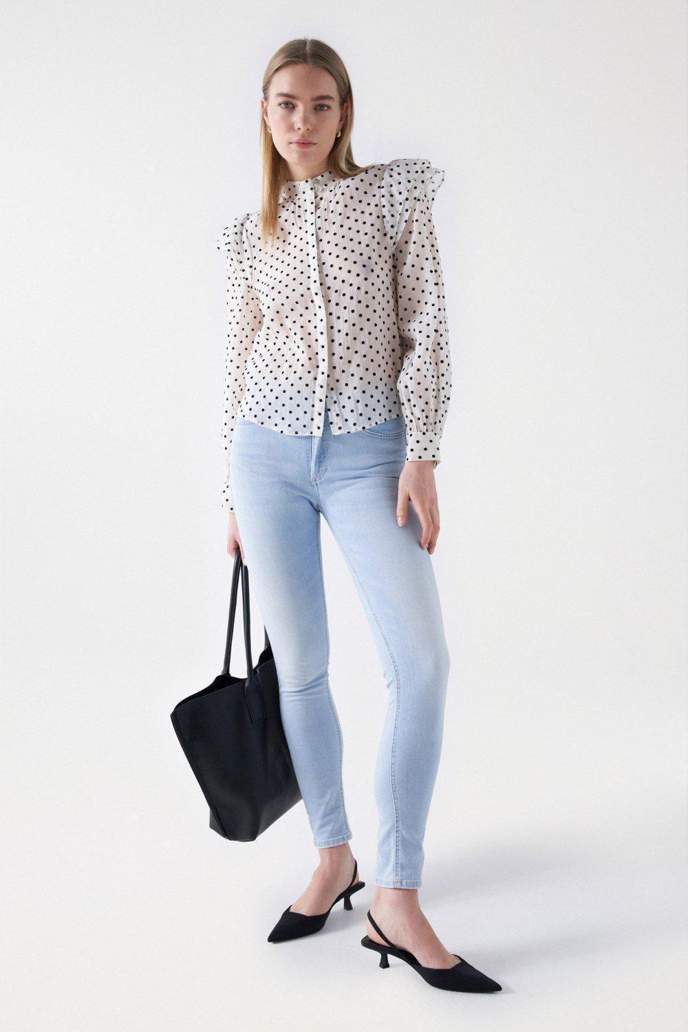 Destiny Push Up Skinny Jeans, Blue, large image number 1