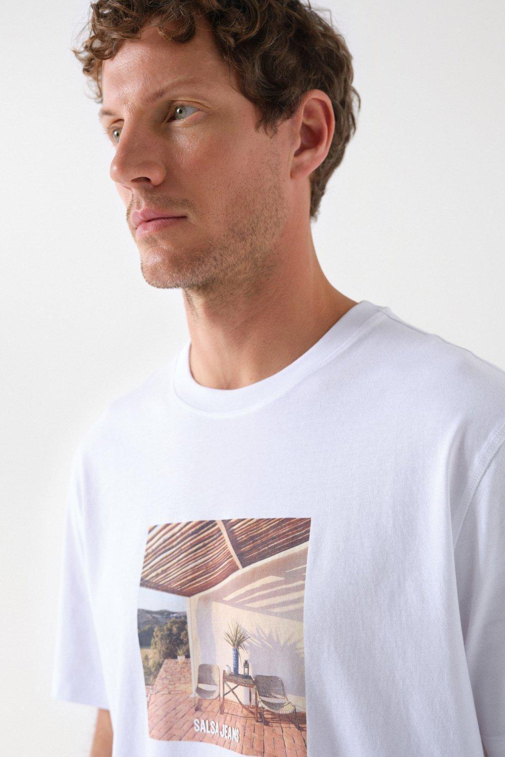 Photographic Print T-Shirt, White, large image number 4