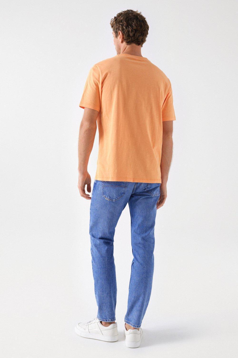 Cotton T-Shirt With Salsa Logo, Orange, large image number 3
