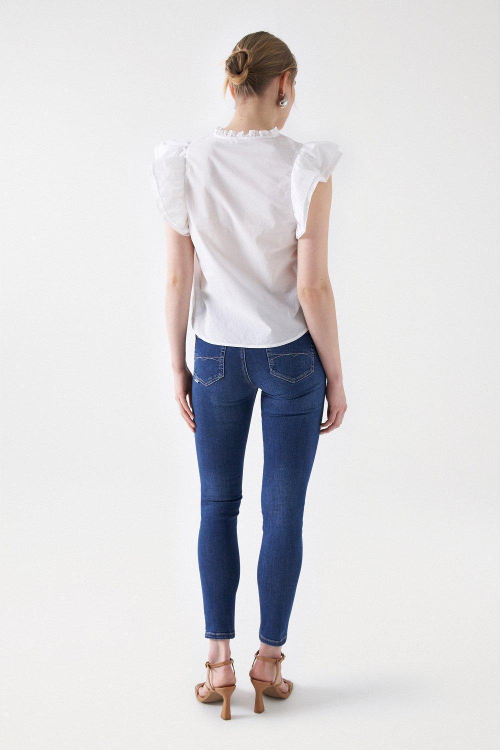 Embroidery Blouse, White, large image number 3