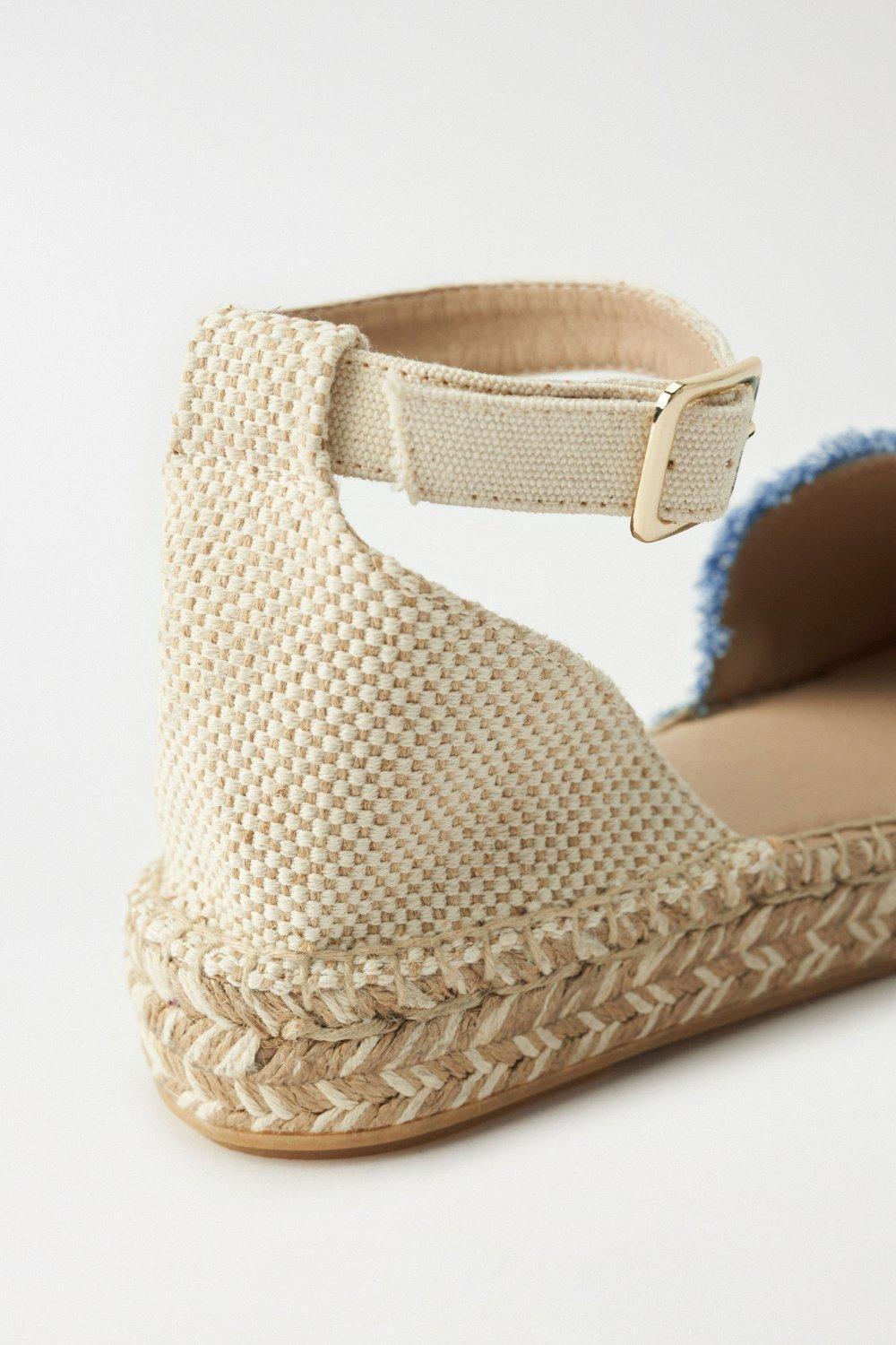 Flat Denim Espadrilles, Blue, large image number 1