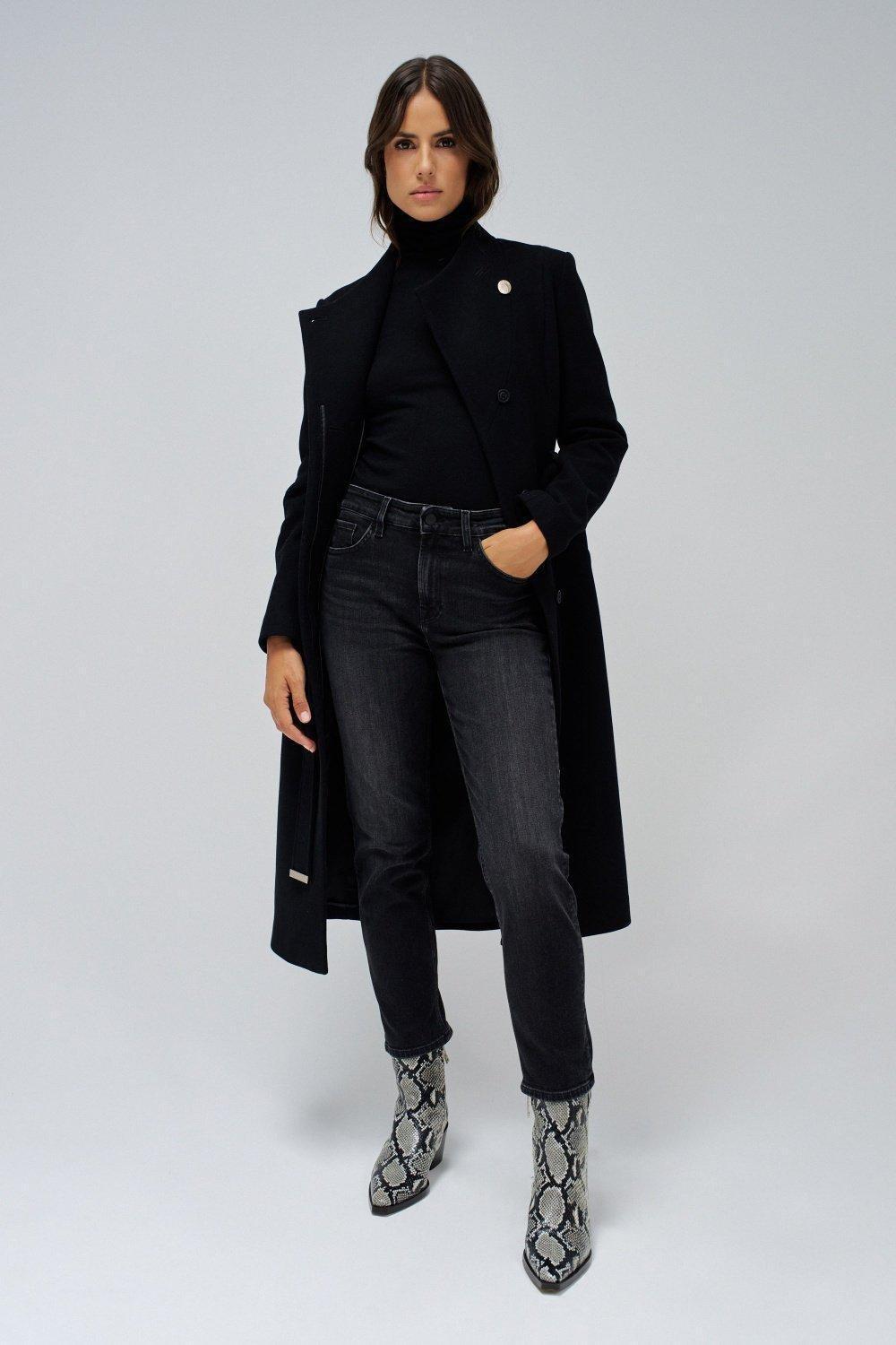 Black Plain Cropped Jeans, , large image number 3
