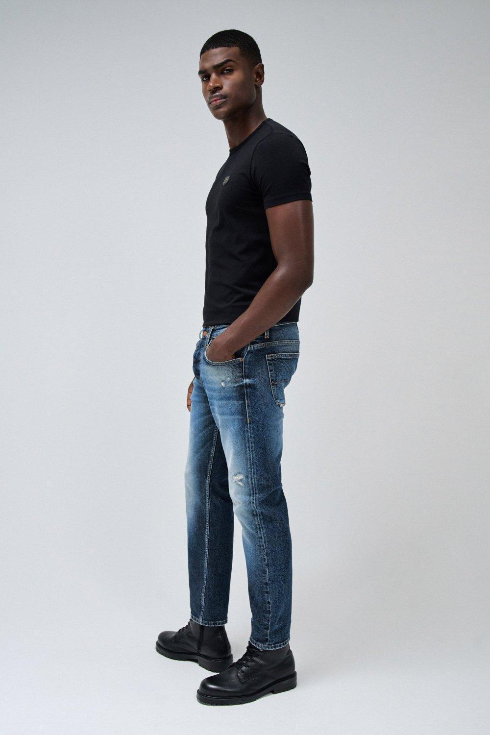 Blue Solid Light Wash Jeans, , large image number 2