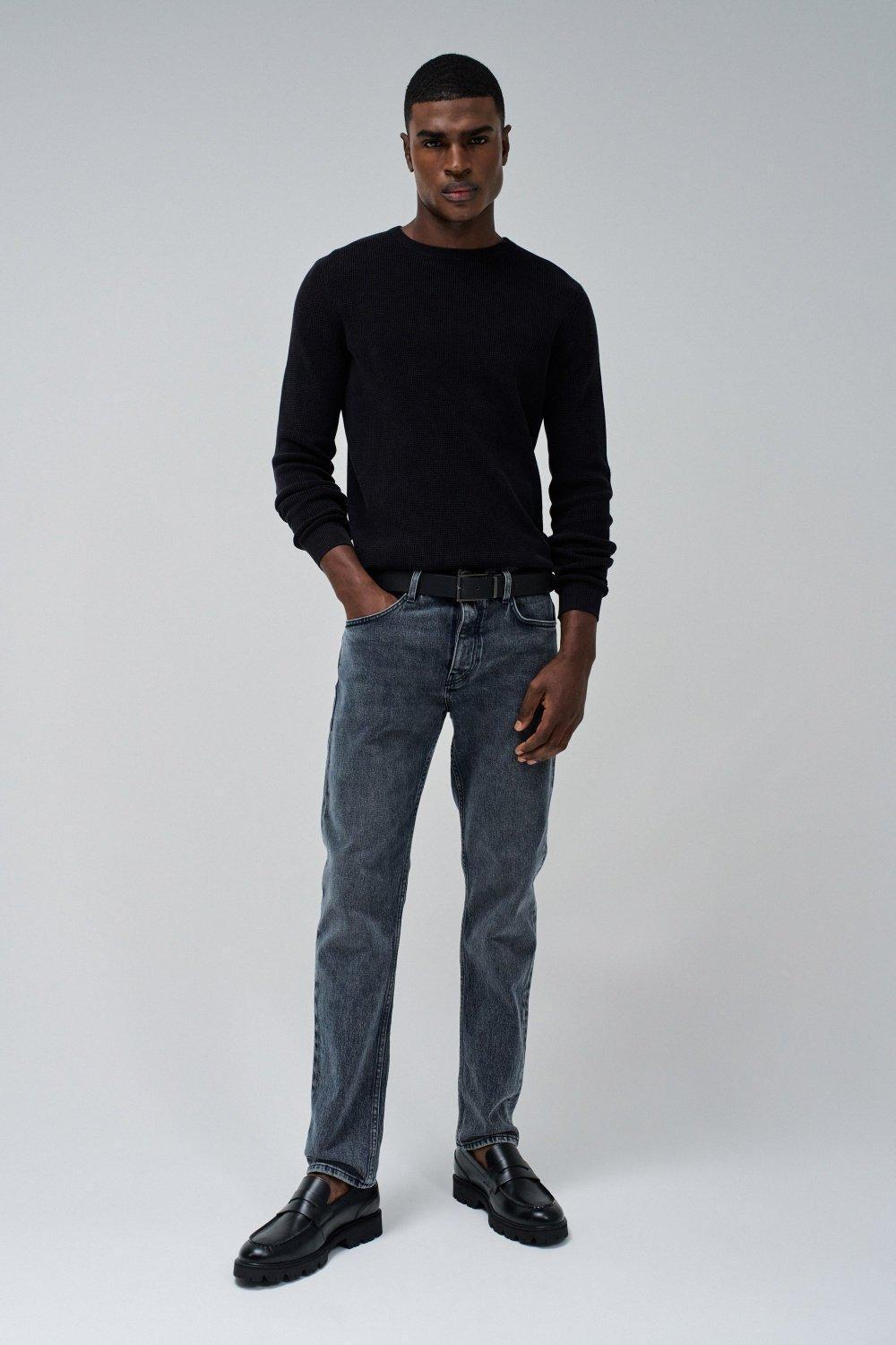 Slim Fit Premium Wash Jeans, Black, large image number 1