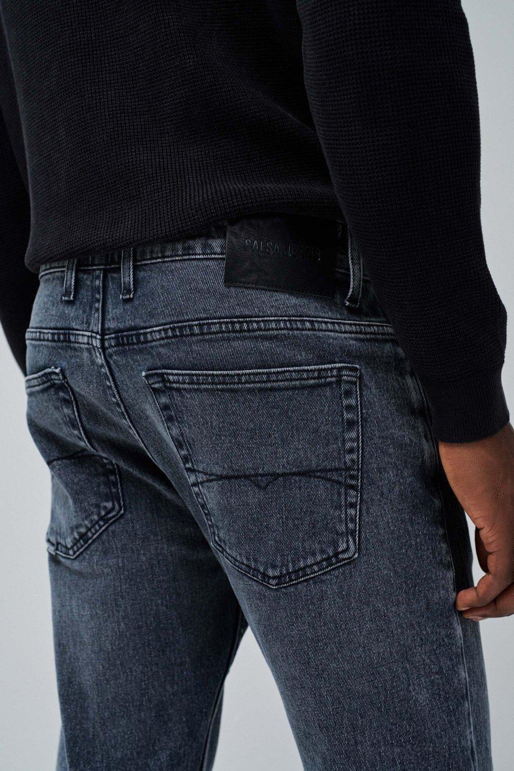 Slim Fit Premium Wash Jeans, Black, large image number 4