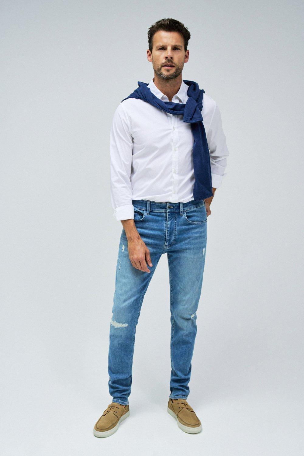 Blue Jeans S-Active Slim Fit With Rips, , large image number 1