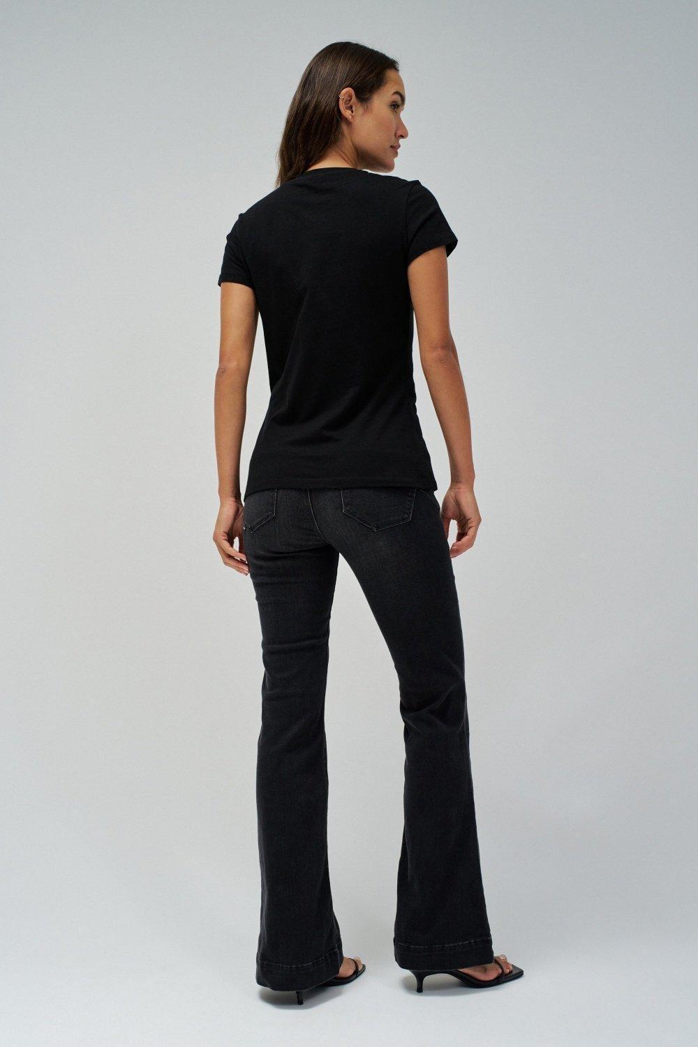 T-Shirt With Branding, Black, large image number 3