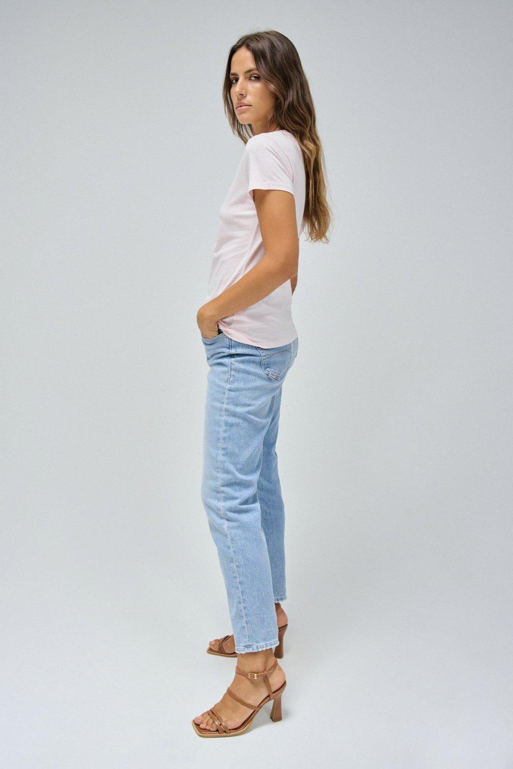 T-Shirt With Branding, Pink, medium