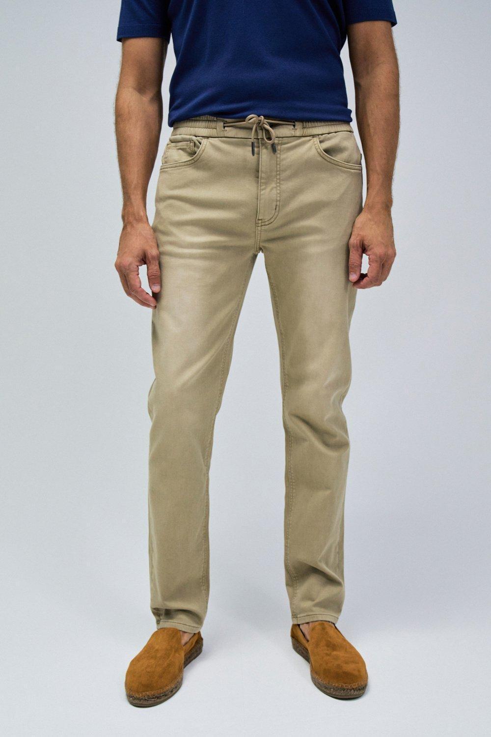 Beige Low Waist Jogger, , medium