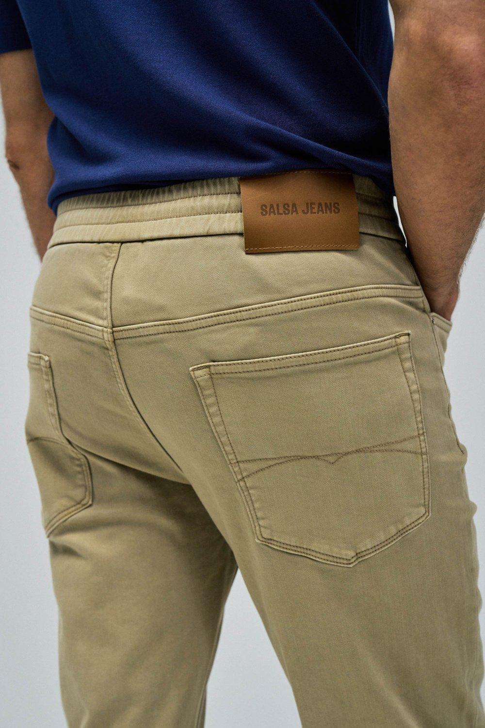 Beige Low Waist Jogger, , large image number 4