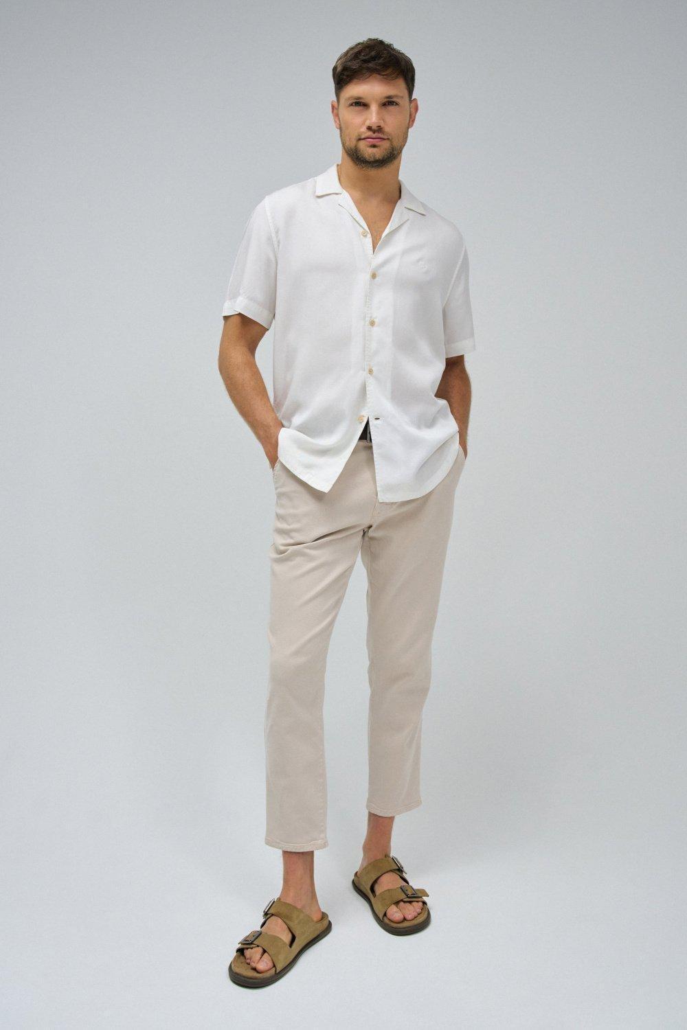 White Plain Casual Shirt, , large image number 1