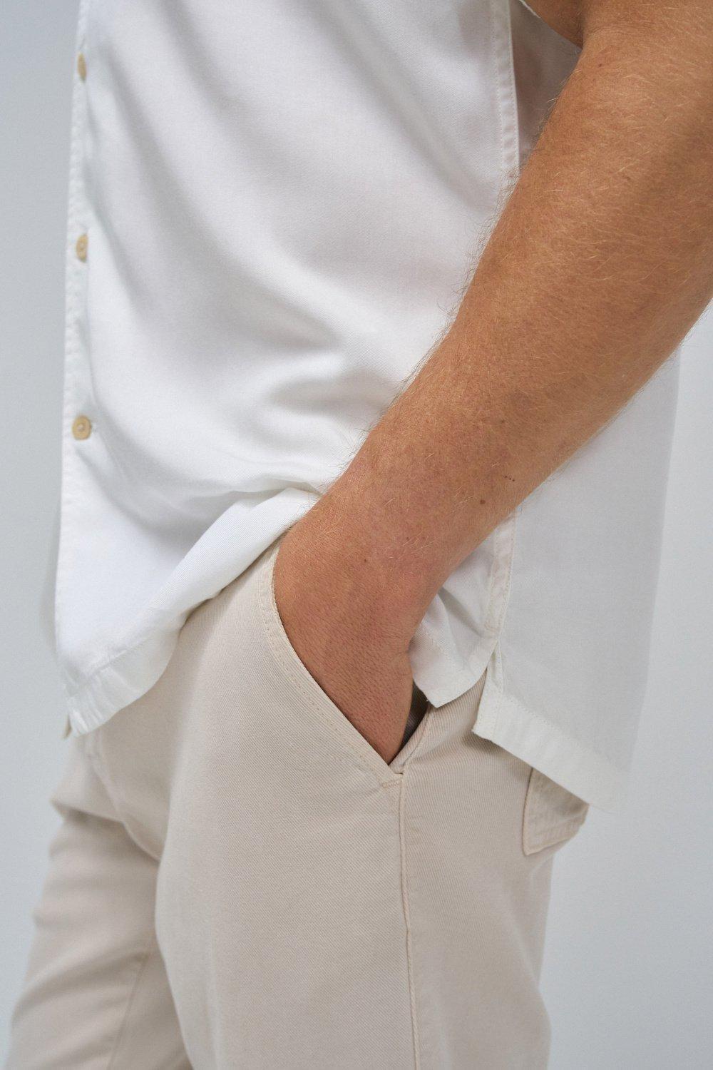 White Plain Casual Shirt, , large image number 4