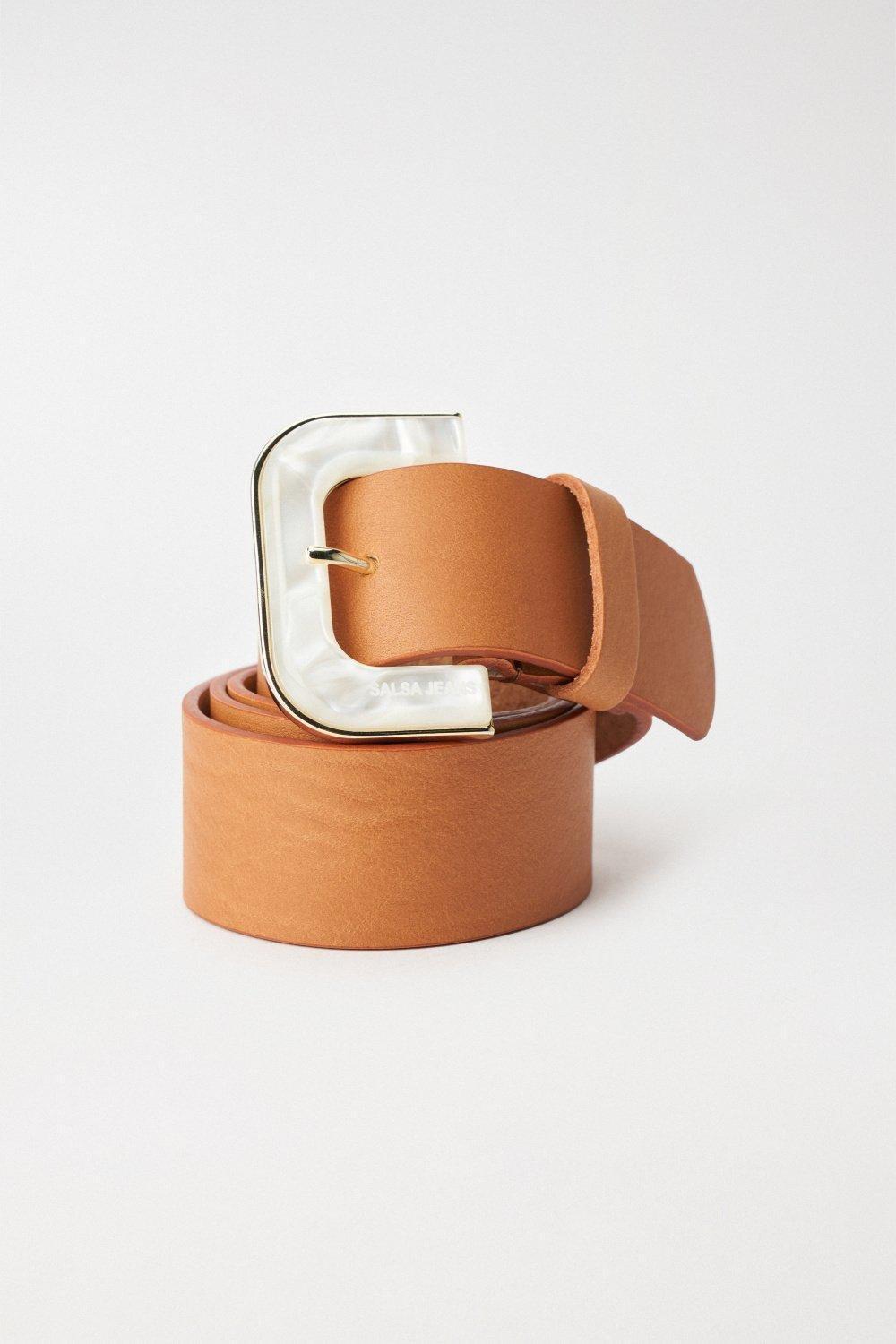 Beige Buckle Belt, , large image number 2