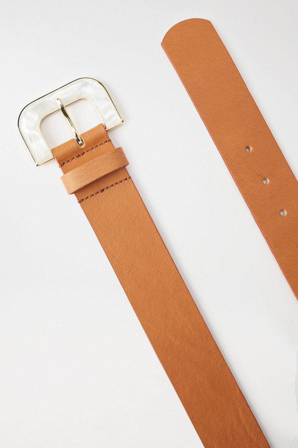 Beige Buckle Belt, , large image number 4
