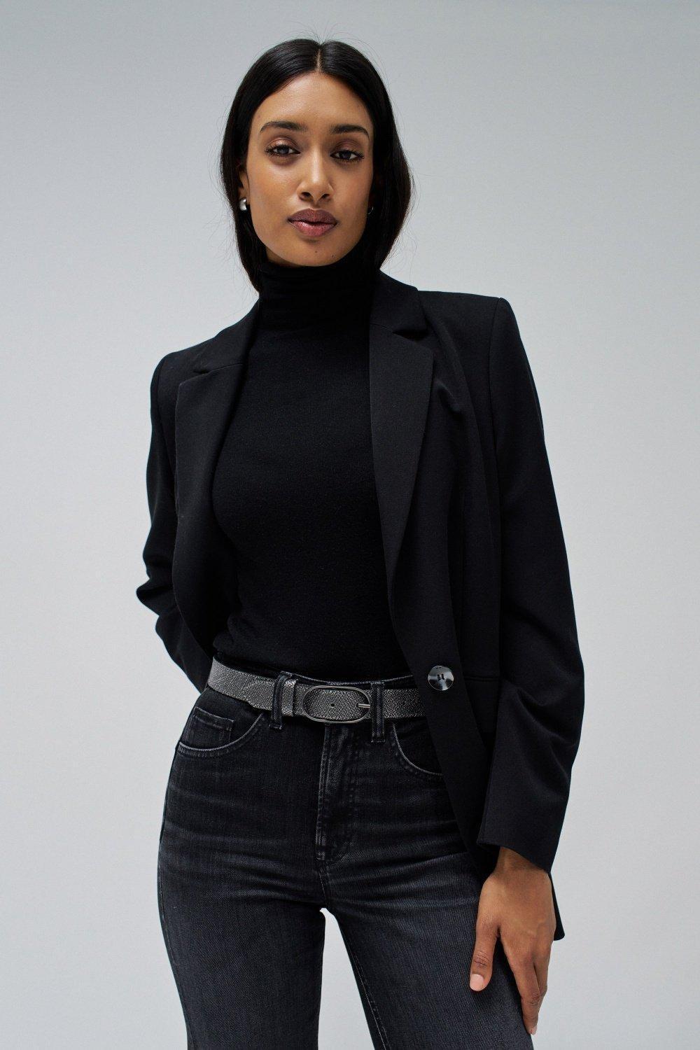 Slim Leather Belt, Silver, large image number 1