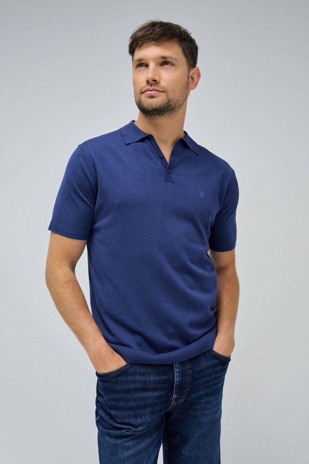 Regular Polo Shirt, Navy, large image number 0