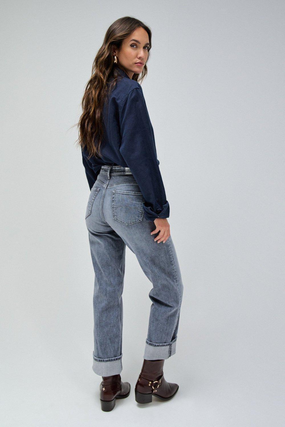 Grey ed Denim Straight Jeans, , large image number 3