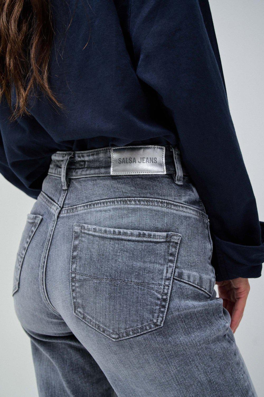 Grey ed Denim Straight Jeans, , large image number 4