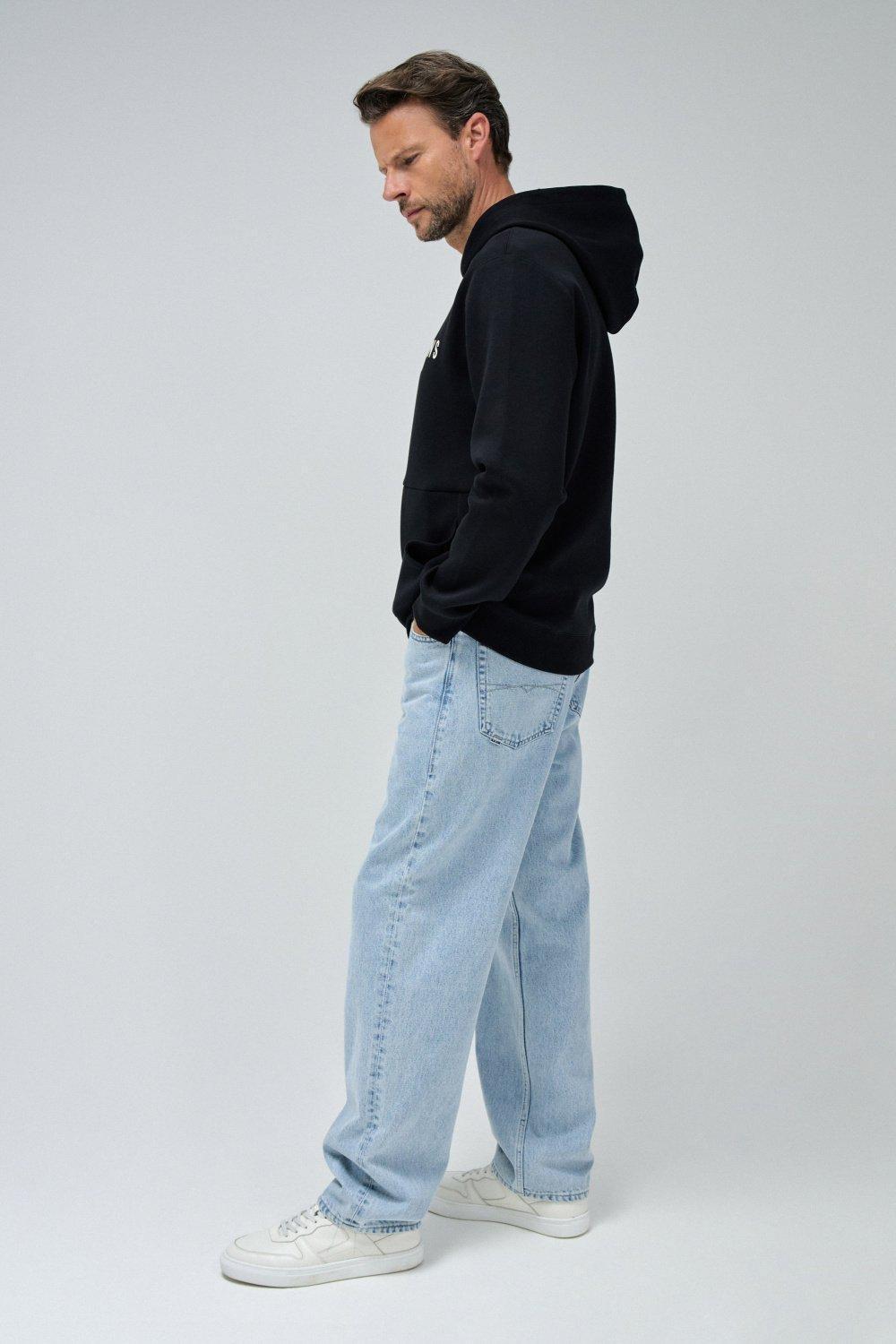 Graphic Casual Hoodie, Black, large image number 2