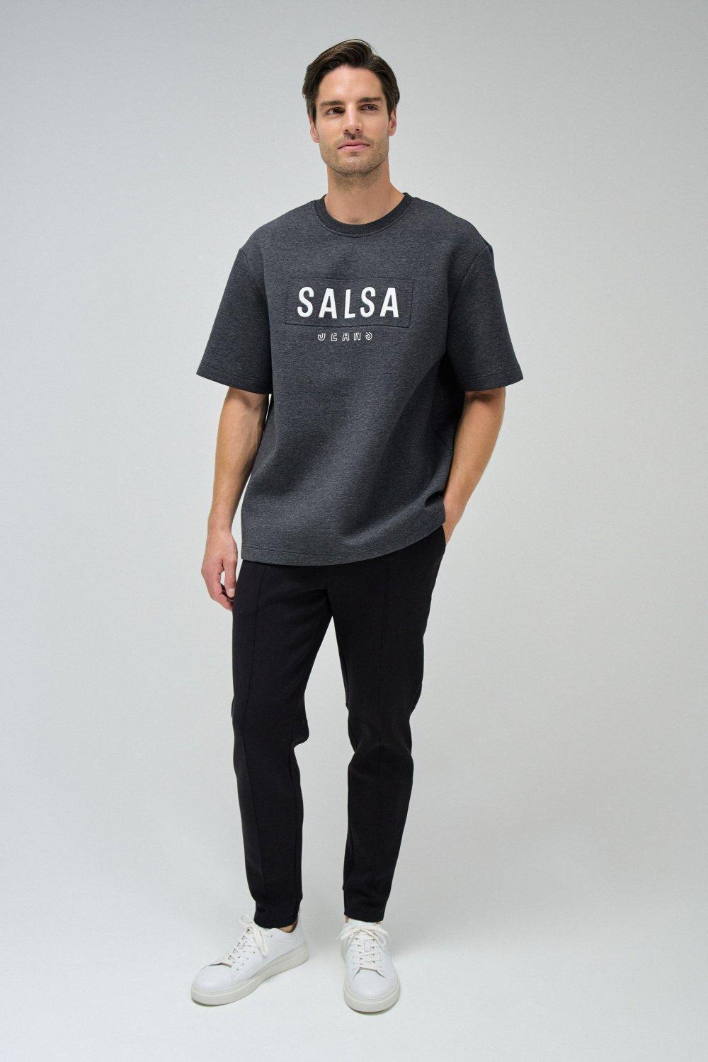 Graphic Print Oversized T-Shirt, Navy, large image number 1