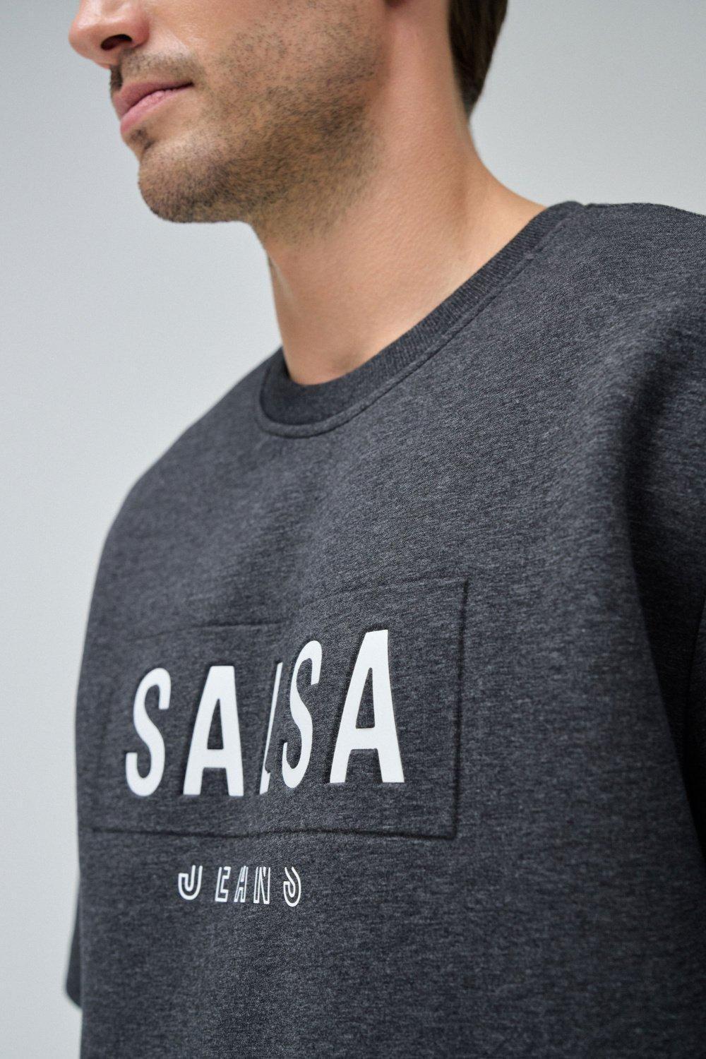 Graphic Print Oversized T-Shirt, Navy, large image number 4