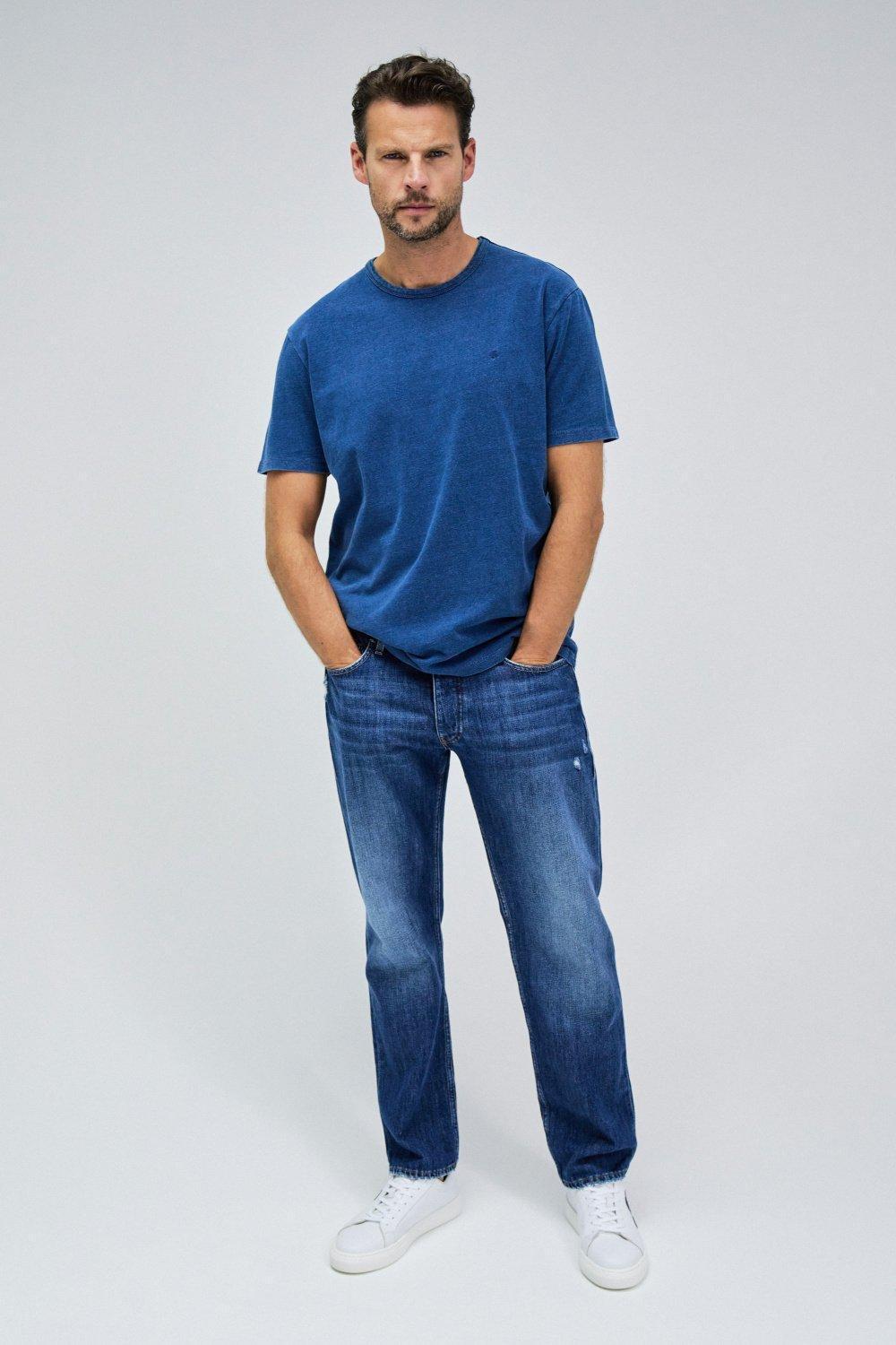 Printed T-Shirt, Navy, large image number 1