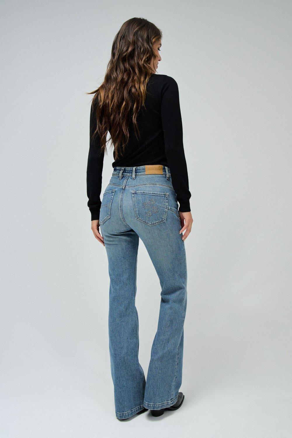 Plain Light Wash Flare, Blue, large image number 3