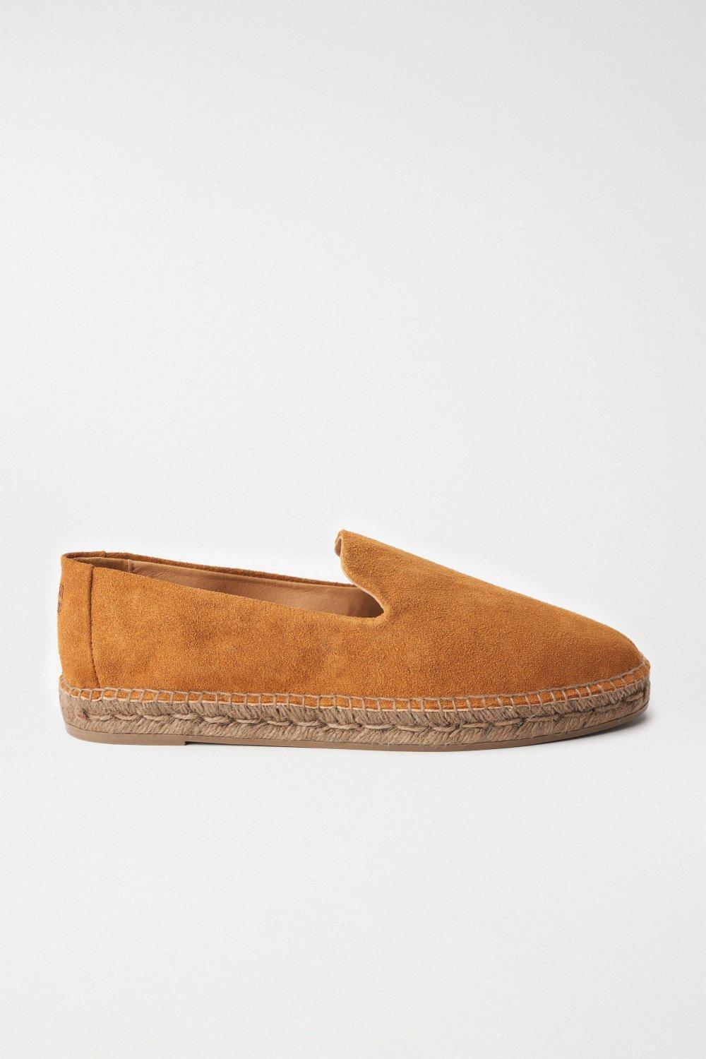Brown Leather Espadrilles, , large image number 0