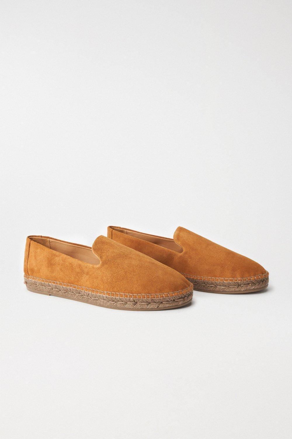 Brown Leather Espadrilles, , large image number 2